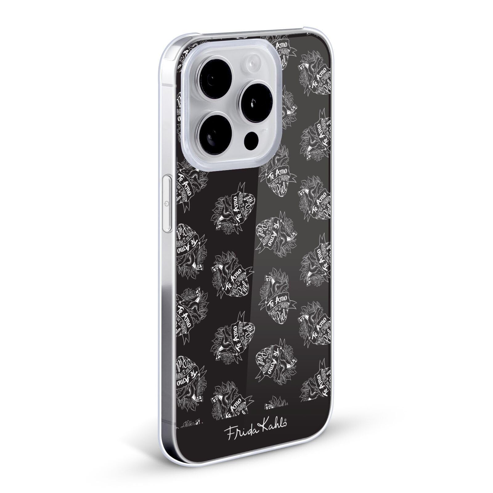 Officially Licensed Frida Kahlo Black Heart Typography Hard Back Case for iPhone 13 Pro Max - Durable Protective Phone Cover for Everyday Use, Travel & Work