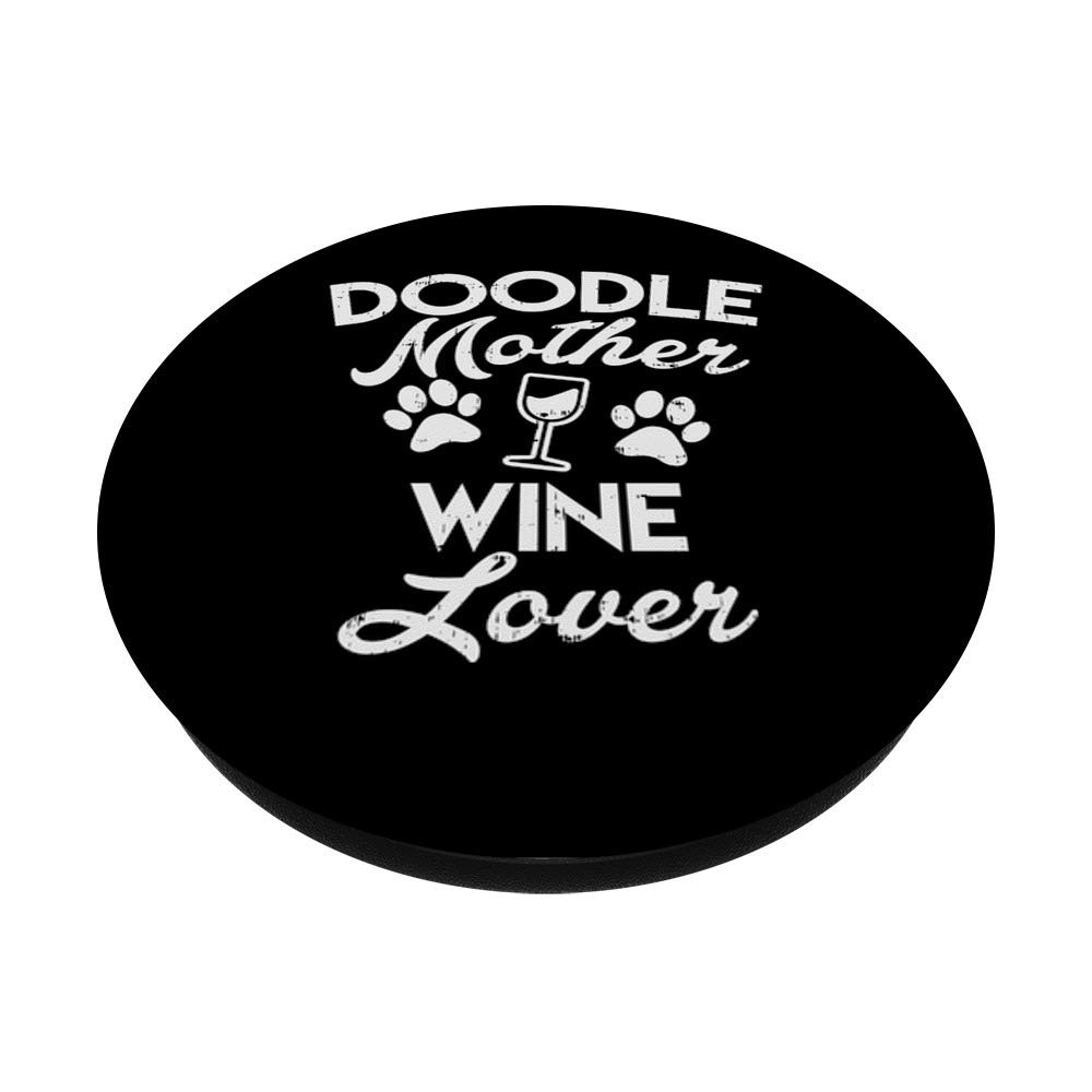 Goldendoodle Wine Lover PopSockets - Expandable Grip & Stand for iPhone, Android Phones & Tablets - Perfect Gift for Dog Lovers & Wine Enthusiasts - Great for Home, Office & Travel Use