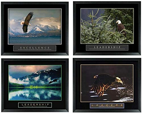 Motivational Wall Art - 4 Pack Inspirational Posters for Home, Office & Classroom Decor - Perfect for Boosting Productivity & Positive Vibes