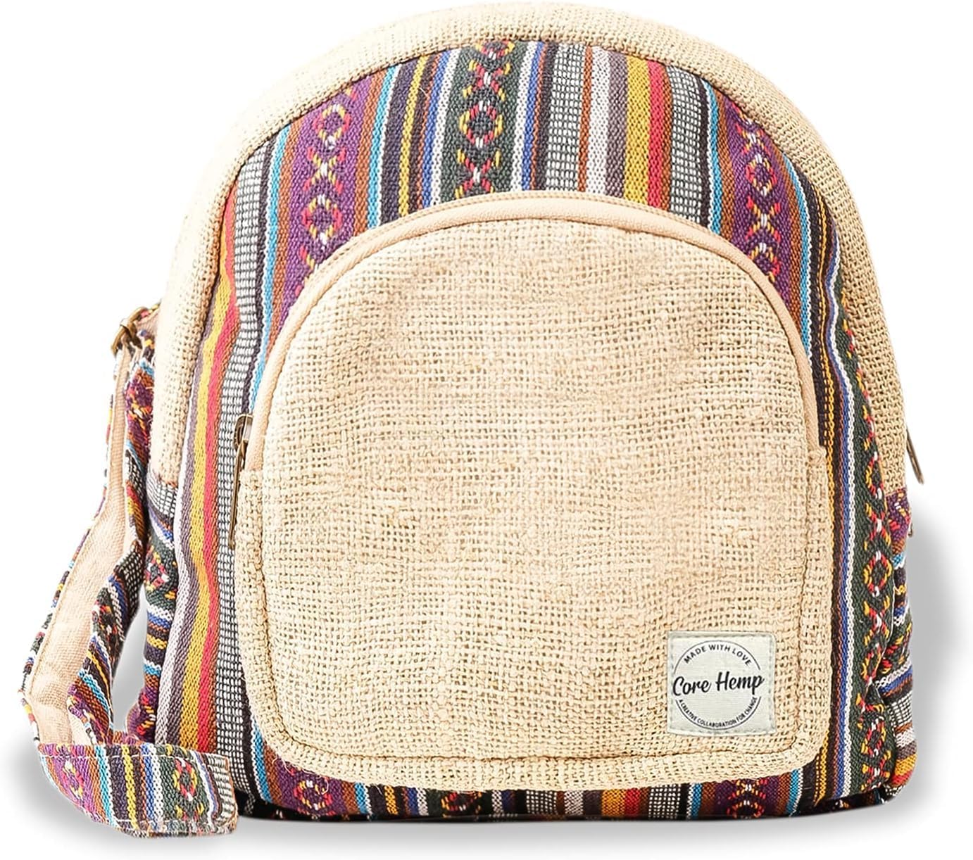 Lightweight Hemp Backpack Purse for Women - Casual Travel Daypack for Daily Use