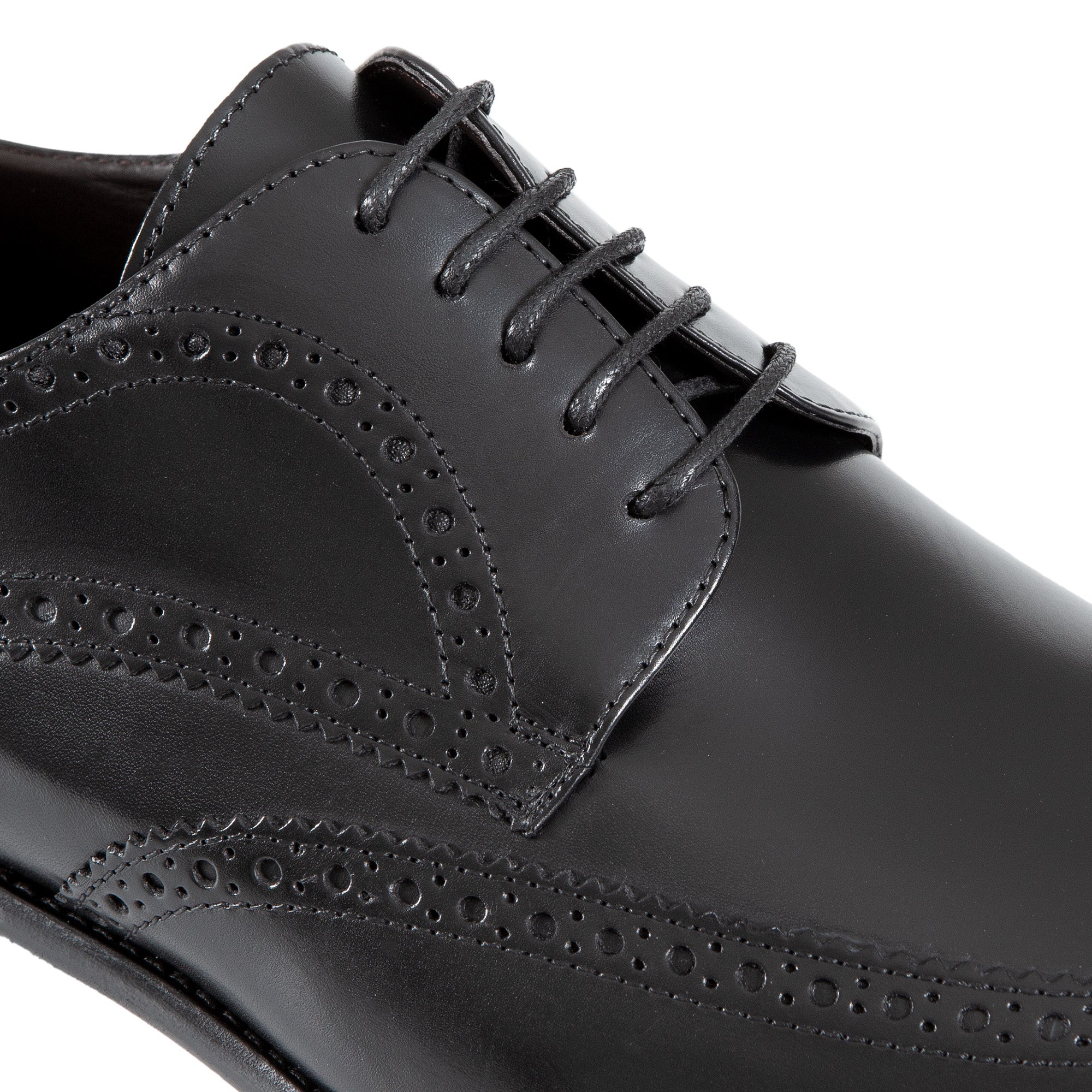 HENRY SARTORIAL Men's Classic Black Brogue Derby Dress Shoes - Formal & Business Oxfords for Office, Wedding & Special Occasions