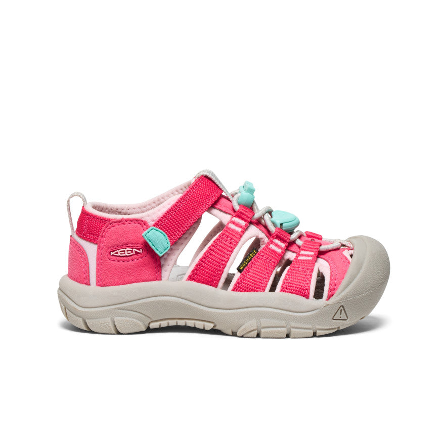 Little Kids' Newport H2 Sandals | Water Shoes for Toddlers & Preschoolers - Raspberry/Giggle Pink | Perfect for Beach, Pool & Outdoor Play