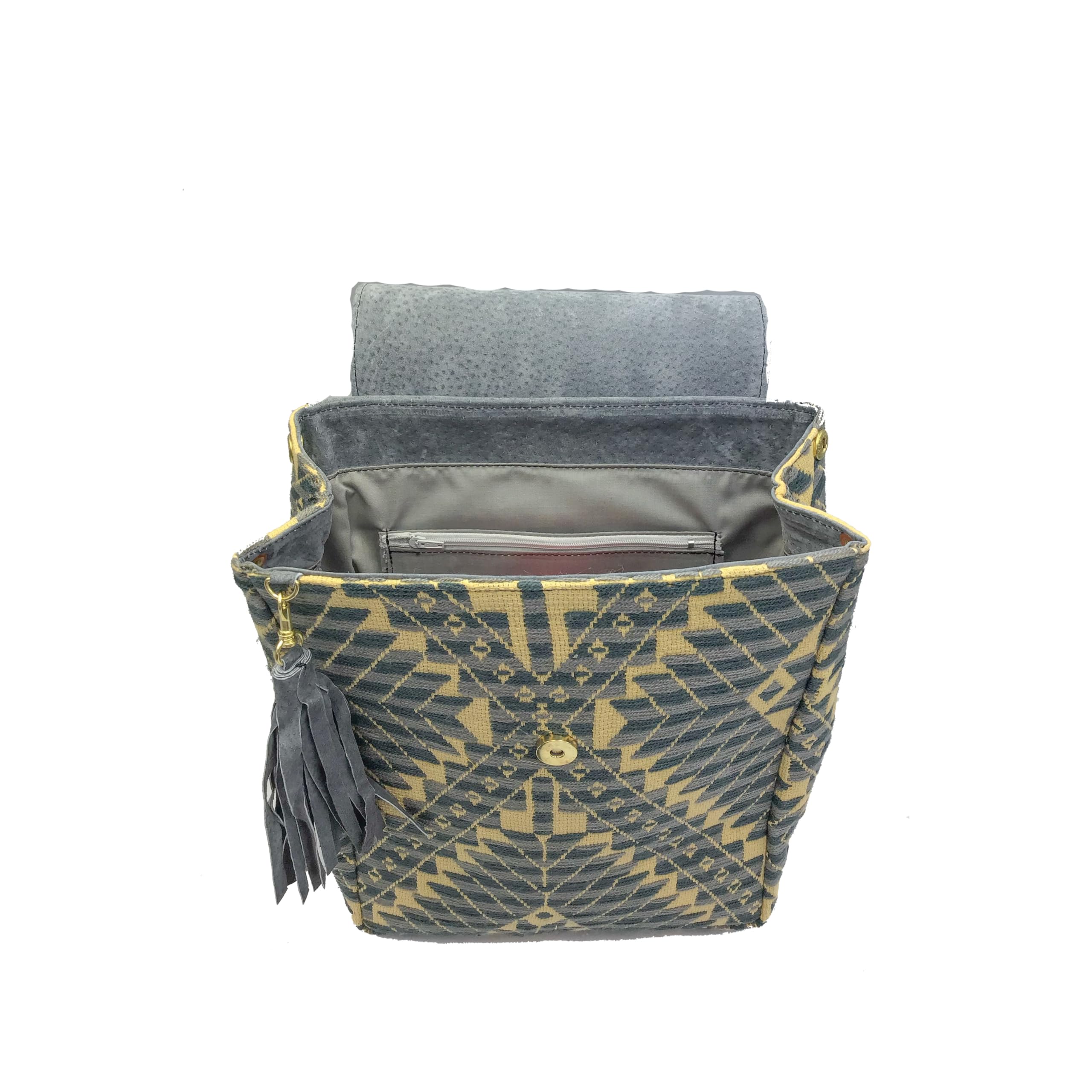 Handmade Mexican Leather Backpack 'María' by Jühue Artesanal - Pink Embroidered Unique Piece with Artisan Craftsmanship | Perfect for Travel, Work & Everyday Use