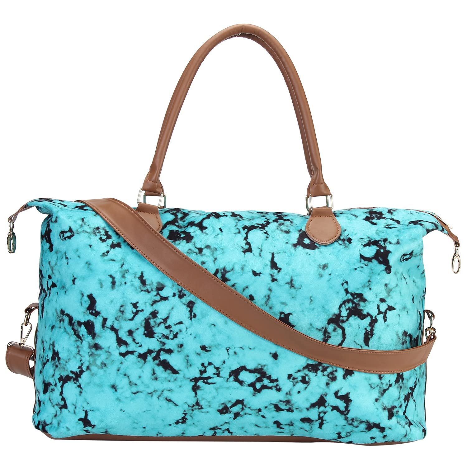 Women's Large Weekender Duffle Bag - Cow Leopard Print Travel Tote for Weekend Getaways & Overnight Trips