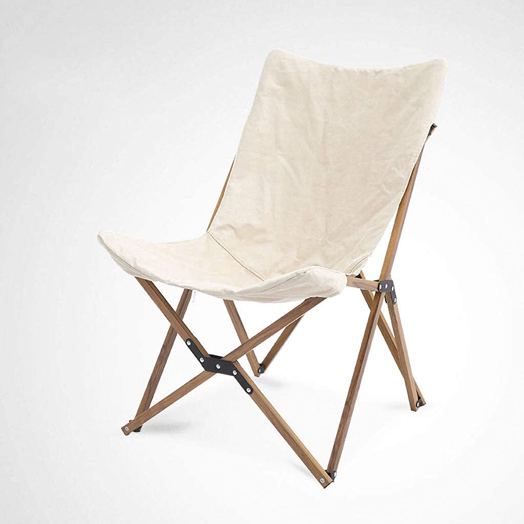 XIEZI Portable Folding Camping Chair - Lightweight Aluminum Alloy Frame, Durable Canvas Fabric for Outdoor, Beach, Picnic & Fishing - Adjustable Recliner, Travel-Friendly (Khaki, 55