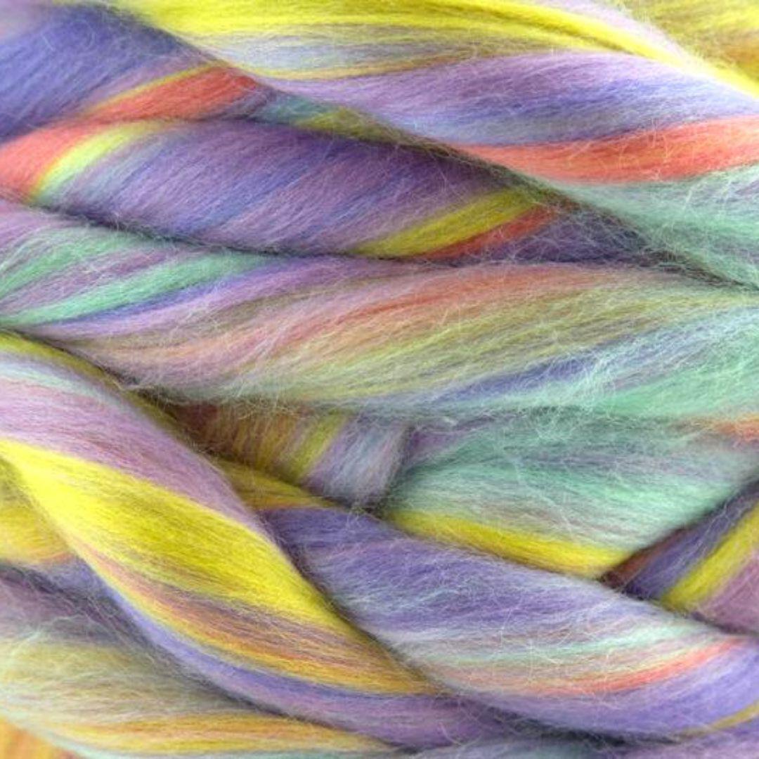 Luxury Soft Multicolored Merino Wool Top - 8oz Cotton Candy Merino Wool Blend for Knitting, Crochet & Handspinning Yarn Projects | Perfect for Scarves, Sweaters & DIY Crafts