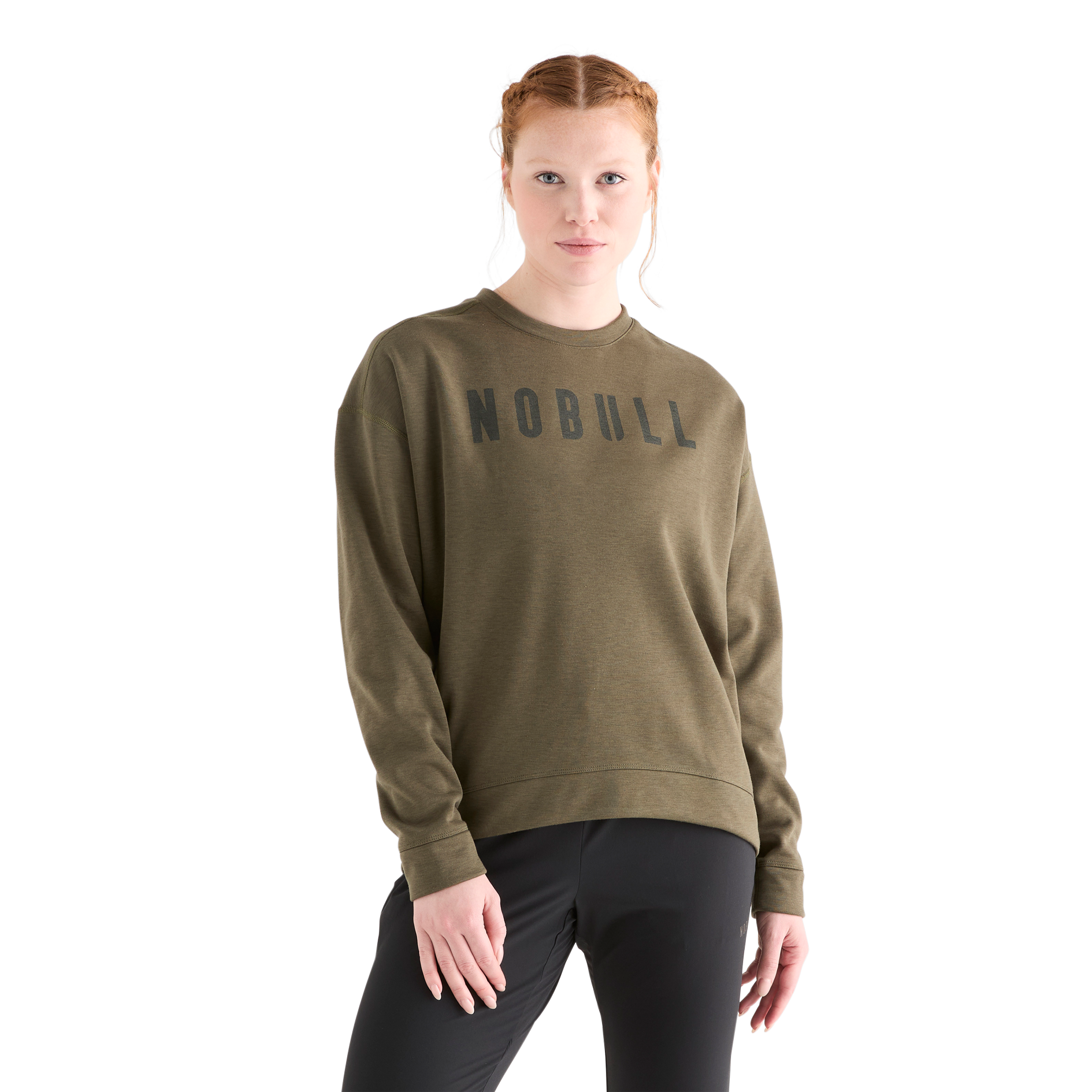 NOBULL Women's Crew Sweatshirt - Comfortable Cotton Pullover for Workouts & Casual Wear - Perfect for Gym, Running & Everyday Style