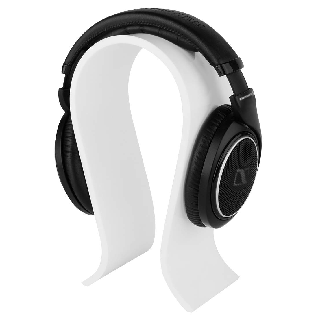Geekria Omega Headphone Stand for Over-Ear Headphones - Premium Gaming Headset Holder with Universal Compatibility for Sony, Audio-Technica, Bose, AKG, Sennheiser, Beats Studio3 - Perfect for Desk Display & Organized Storage (White)