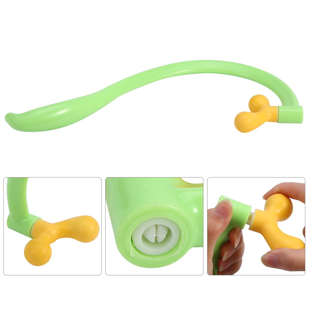 Adjustable Dual Head Manual Back Massager - Neck, Shoulder & Muscle Pain Relief Tool - Self Massage Cane for Home, Office & Car Use