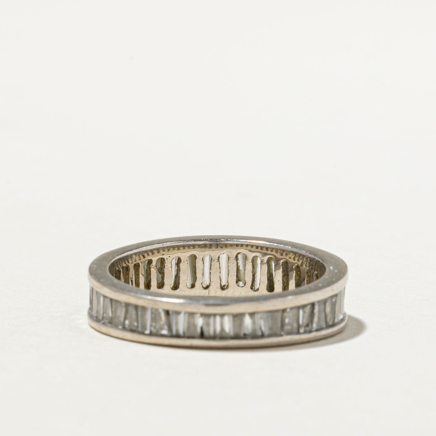 Eternity Tapered Baguette Cut Diamond Wedding Band Ring | 3.78 Carat Total Weight | Size 6.75 | Perfect for Anniversary, Engagement & Bridal Jewelry Gifts