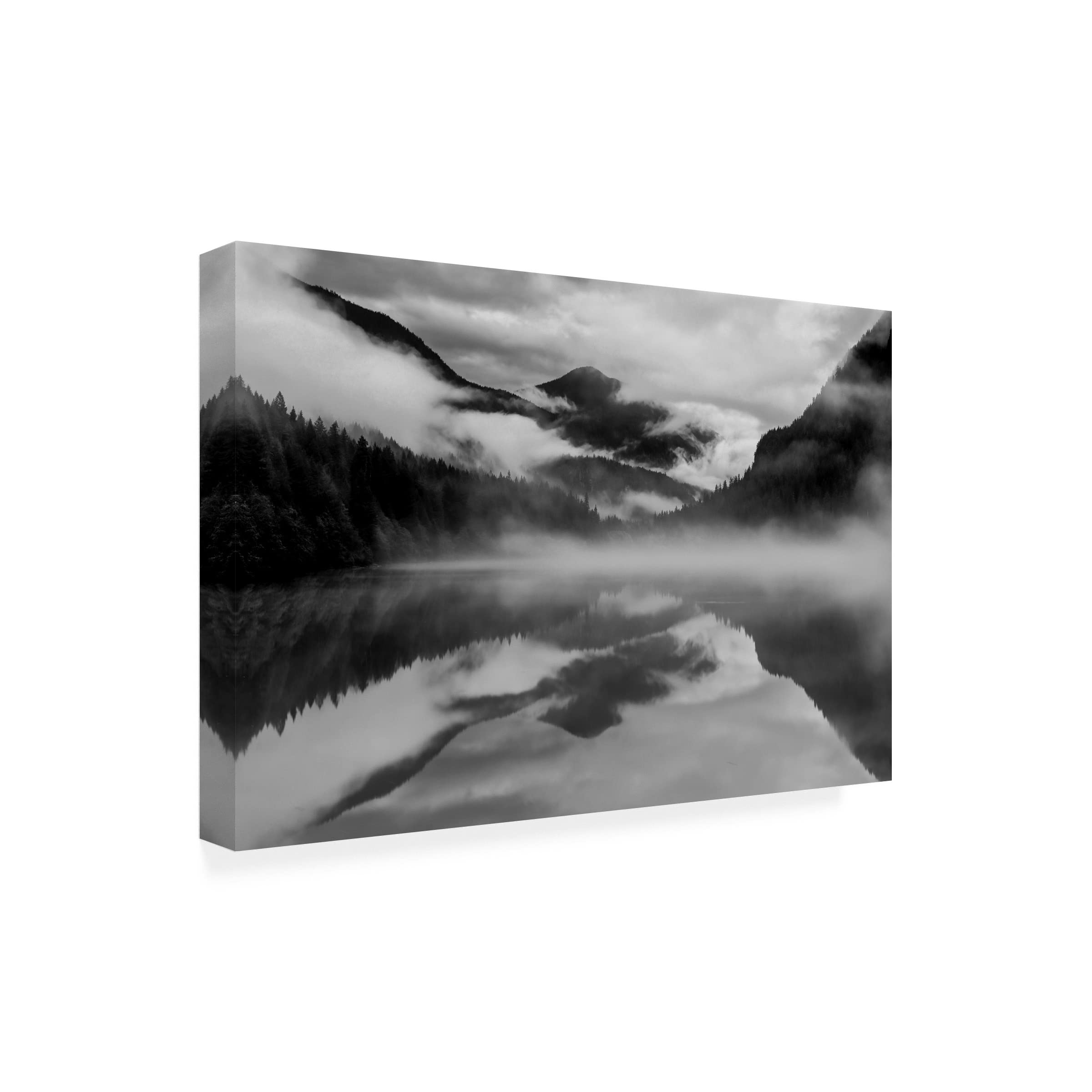 Trademark Fine Art 'Dawn At Diablo Lake' Canvas Wall Art by James K Papp - Stunning Landscape Painting for Living Room, Bedroom & Office Decor