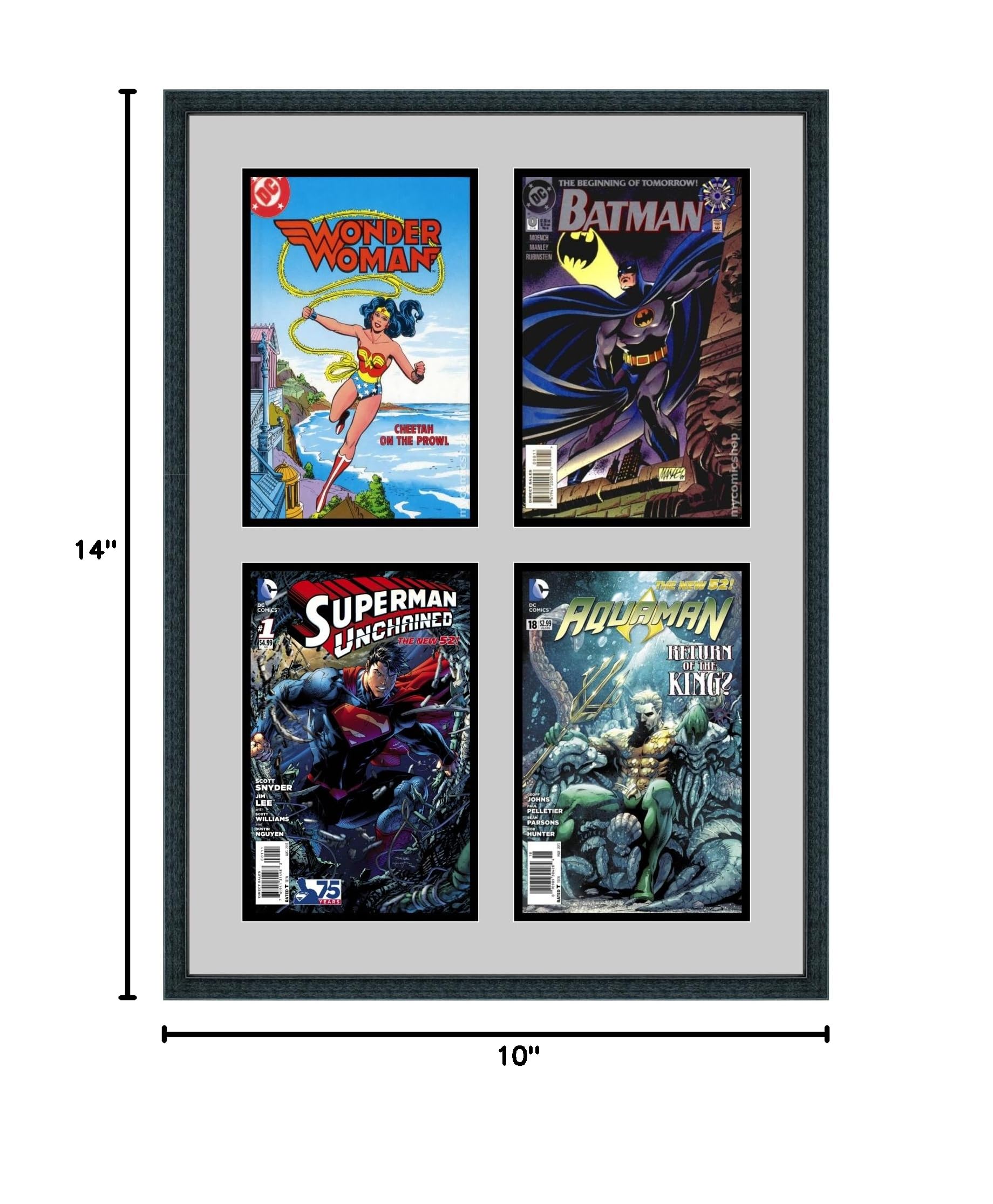 Premium Comic Book Display Frames - Set of 4 with UV Protection | Perfect for Collectibles, Home Decor & Gift Giving