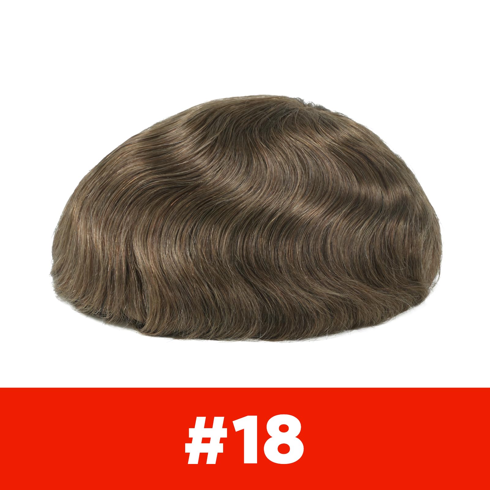 Lordhair Men's Hair System - Natural Human Hair Toupee with Lace Front & Skin Perimeter Base - Multiple Sizes Available - Perfect for Daily Wear, Special Occasions & Hair Loss Solutions