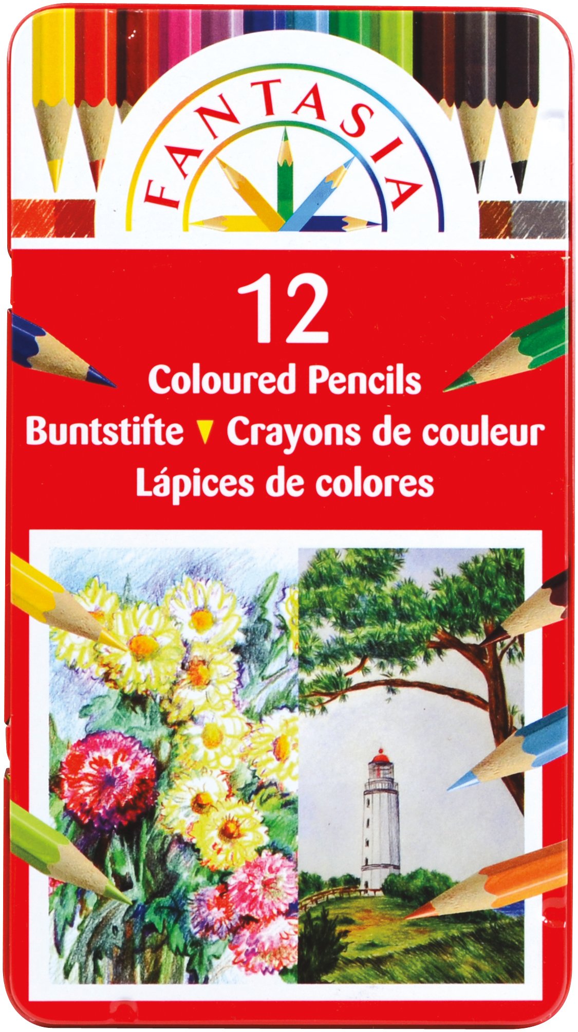 PRO ART Colored Pencil Tin Set - 12 Vibrant Colors for Artists & Students | Perfect for Sketching, Coloring Books & Art Projects