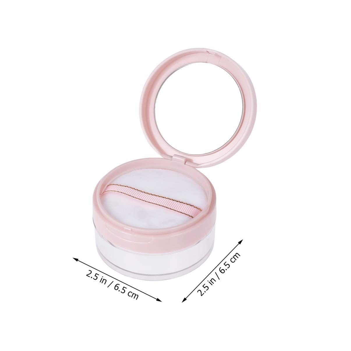 Refillable Empty Loose Powder Container with Puff - Plastic Cosmetic Compact Case with Sifter for Face Powder (Pink) | Perfect for Travel, Makeup Touch-Ups & Professional Makeup Artists