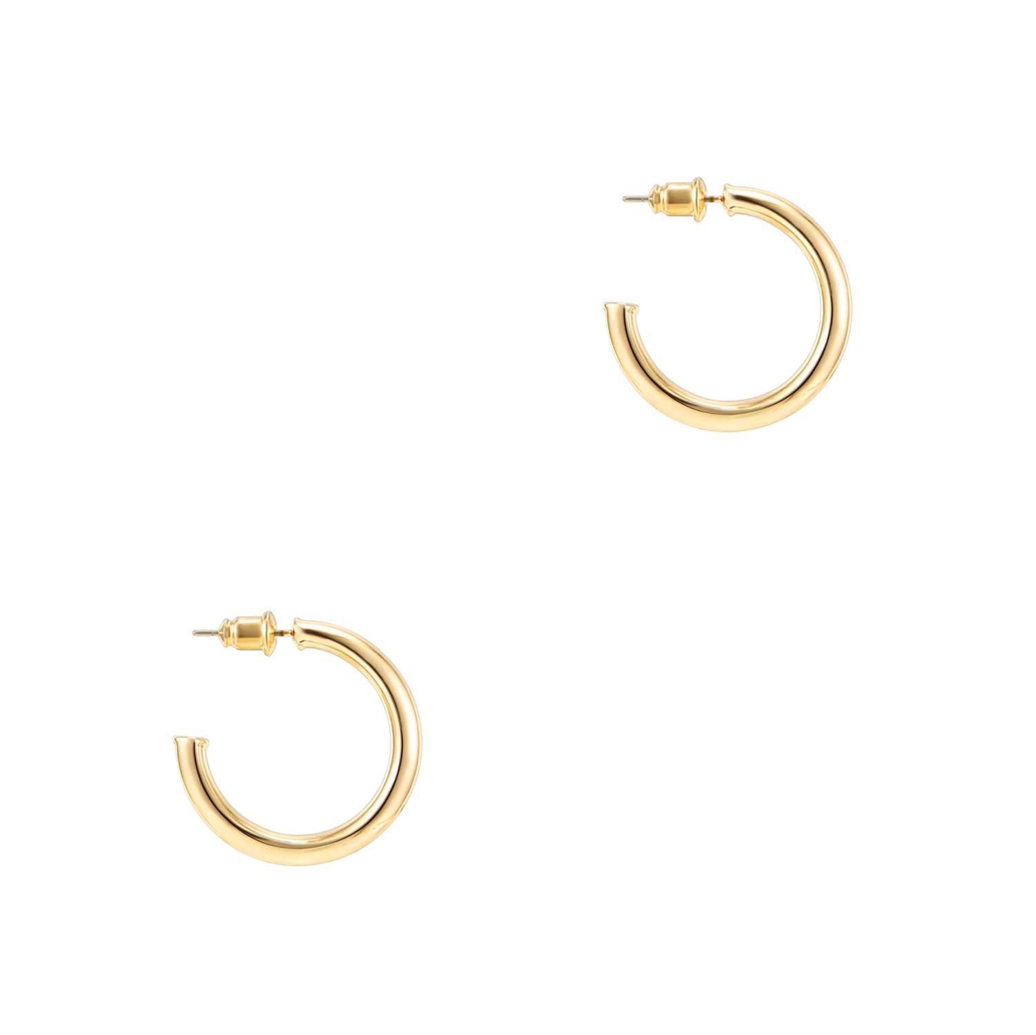 PAVOI 14K Gold Plated Hoop Earrings for Women - 2mm Thin Lightweight Infinity Loop Earrings Set - Perfect for Everyday Wear, Work, Date Night & Gifts