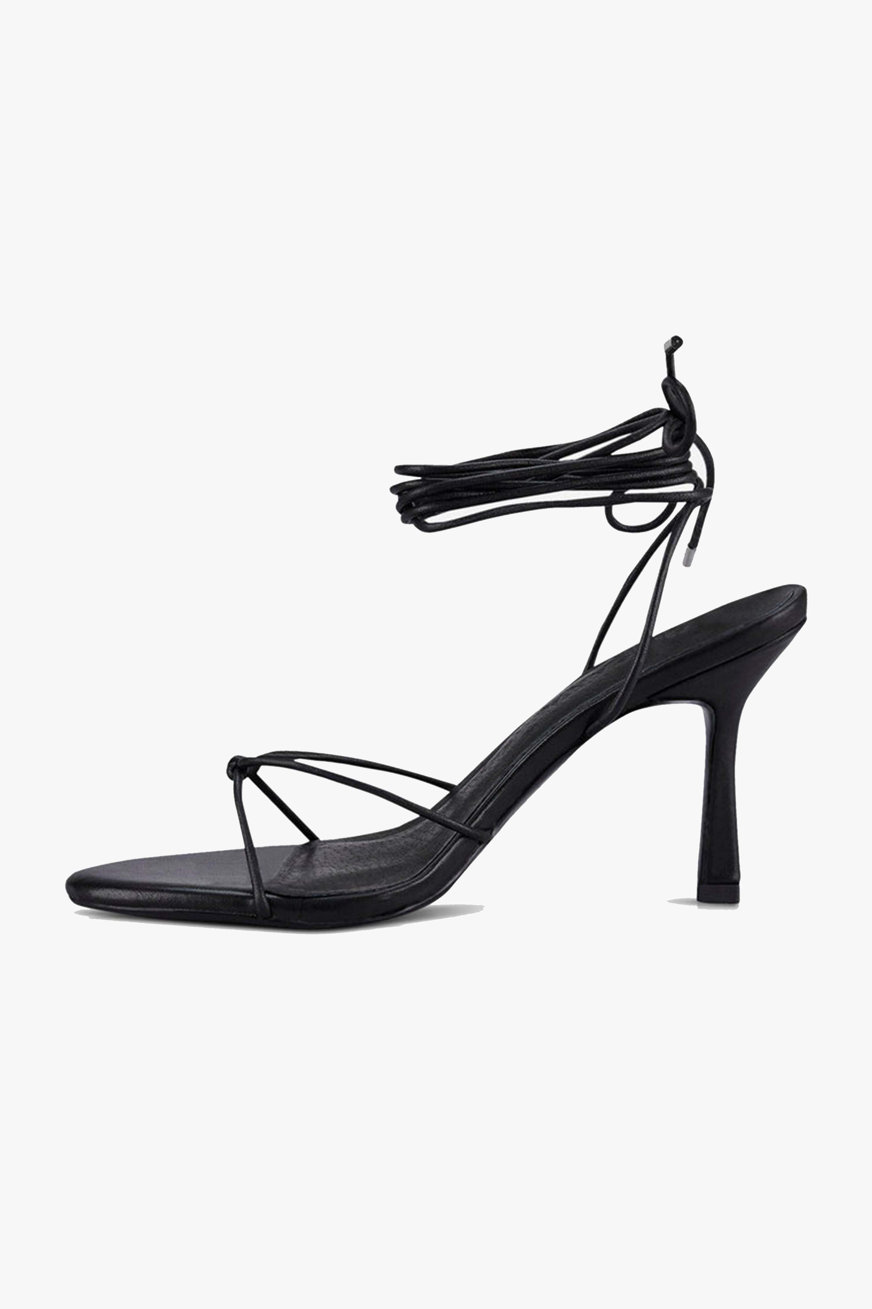 Honey Black Ankle Strap Heels - Women's Elegant High Heel Sandals for Parties, Weddings & Date Nights