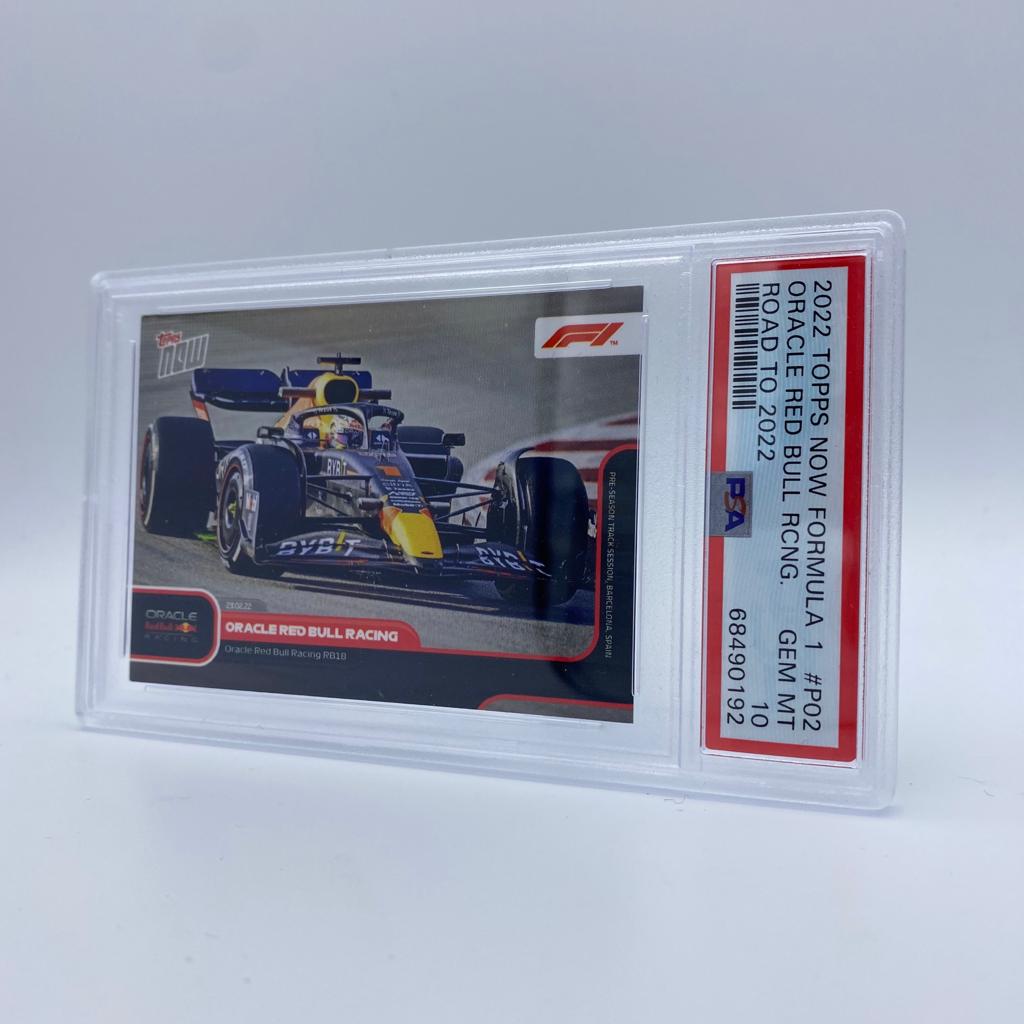 PSA 10 Oracle Red Bull Racing #P02 Unveil RB18 Pre-Season Barcelona - Limited Edition F1 Collectible for Motorsport Fans & Display