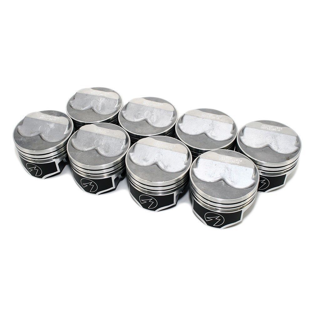 SPEED PRO Hypereutectic .125 Dome Pistons Set of 8 for Chevy Small Block 350 5.7L 10.6:1 Compression Ratio .030 Bore - High Performance Engine Build & Racing Upgrade