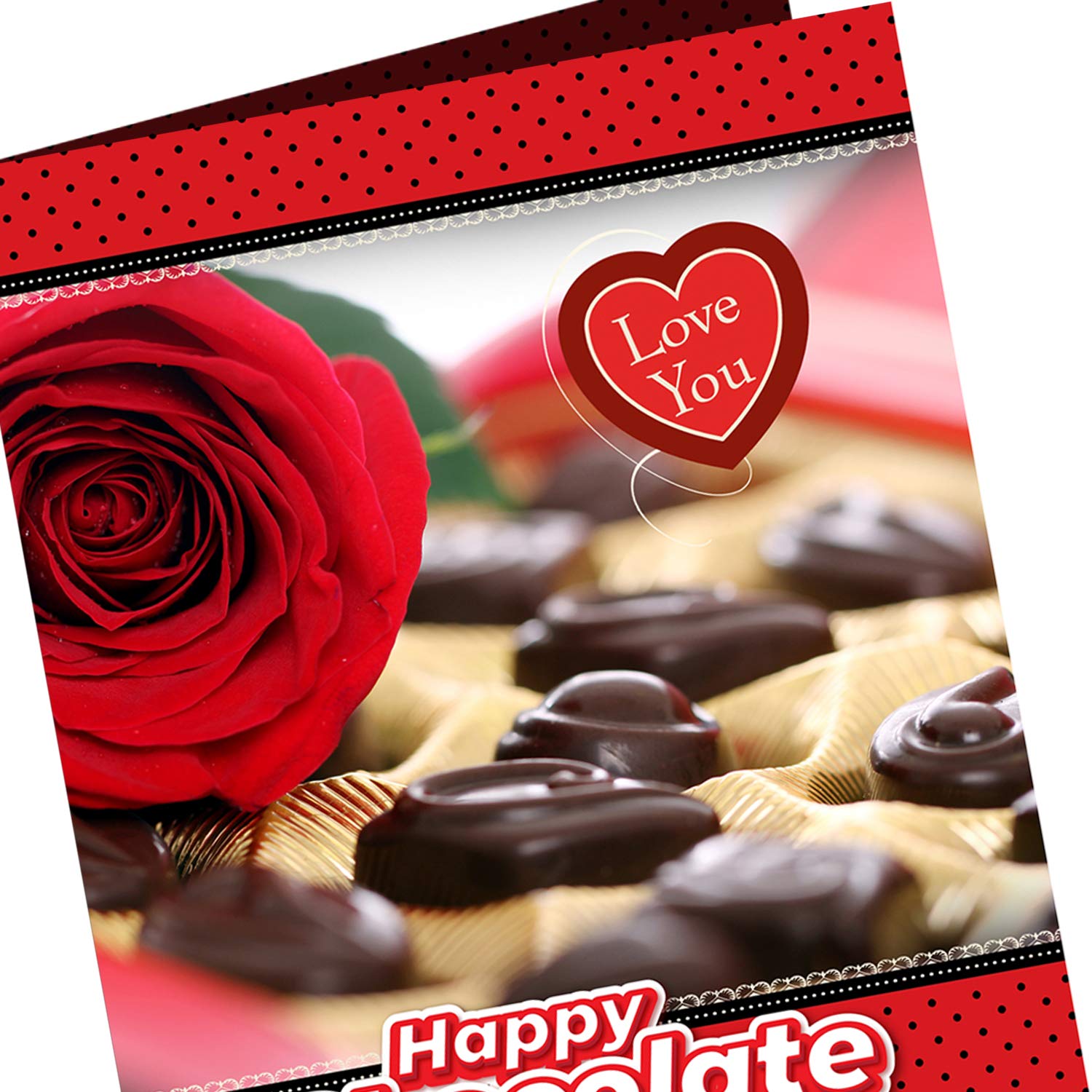 Love You Happy Chocolate Day Greeting Card with 2 Long-Lasting Nail Polishes - Perfect Gift for Women, Birthday, Anniversary & Valentine's Day | Life is Like A Box of Chocolates Theme