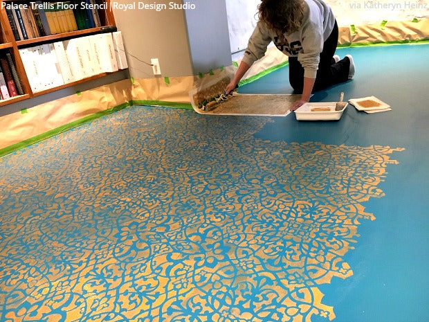 Palace Trellis Moroccan Wall Stencil - DIY Home Decor, Arabic Pattern Template for Painting, Wall Art, Furniture & Crafts - Perfect for Bedroom, Living Room, and Boho Style Interior Design