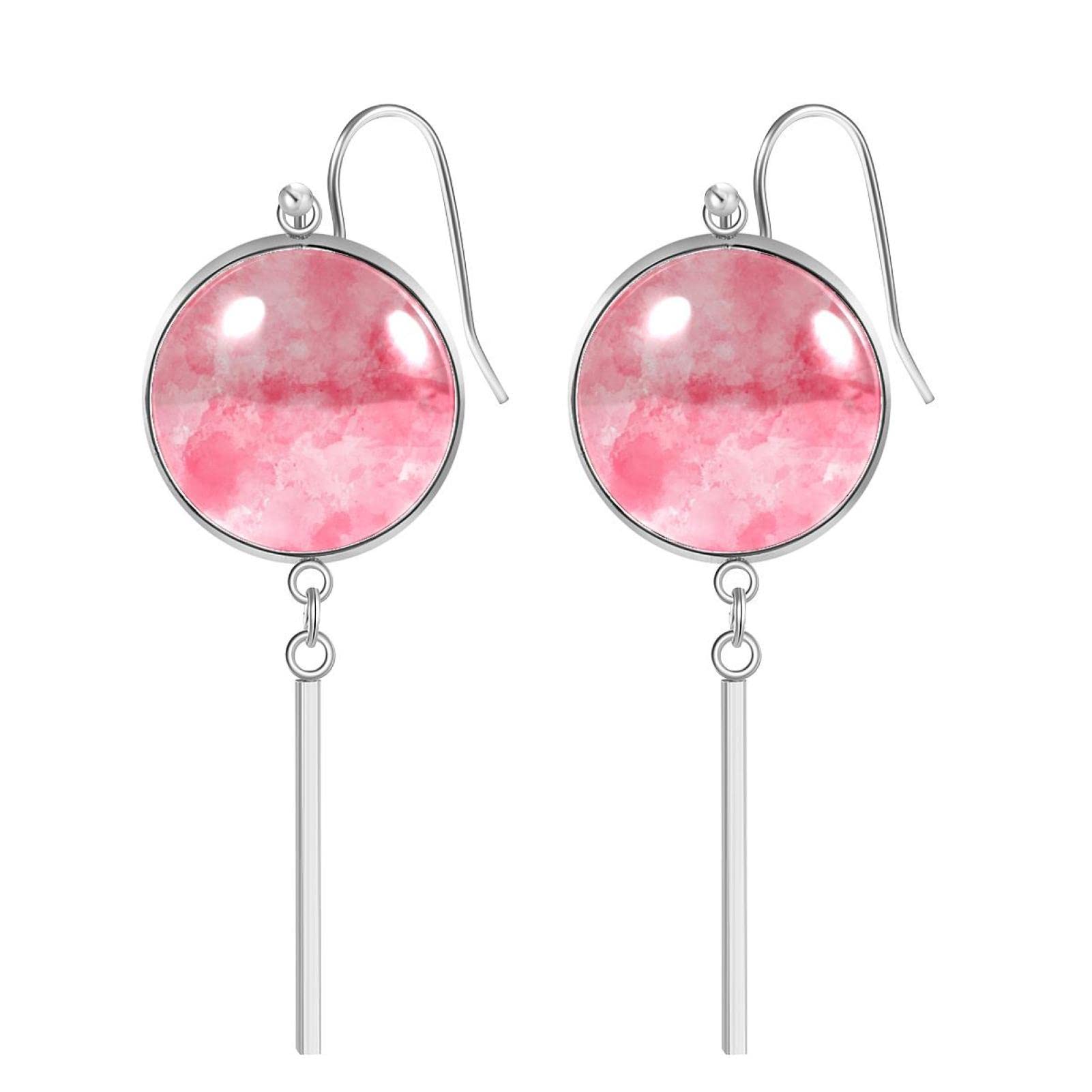 Crystal Glass Drop Dangle Earrings for Women - Sailor Pattern with Whale, Lighthouse & Anchor Design - Lightweight Round Stick Jewelry Gift for Girls - Perfect for Beach Parties, Summer Outfits & Nautical Theme Events
