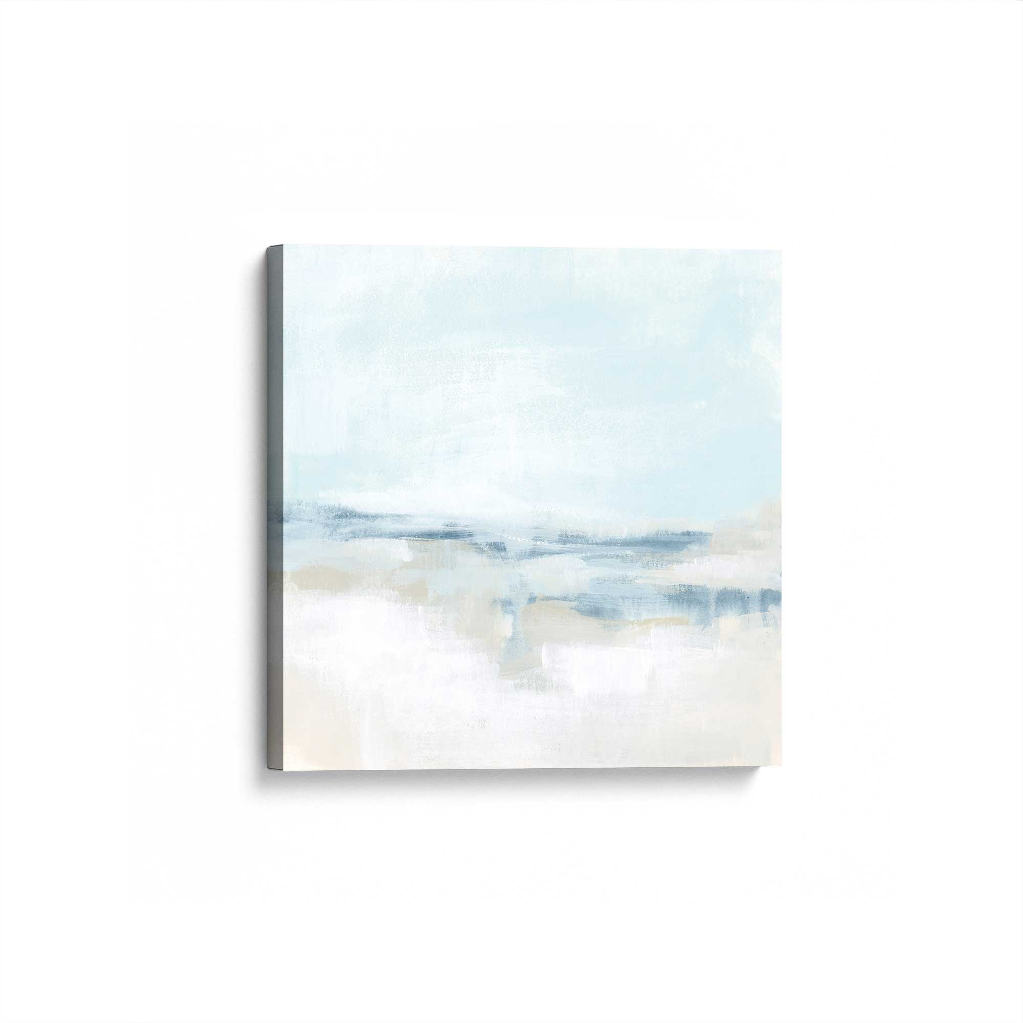 Cloudy Shoreline Hues II Canvas Wall Art Print - Coastal Beach Decor for Living Room, Bedroom & Office
