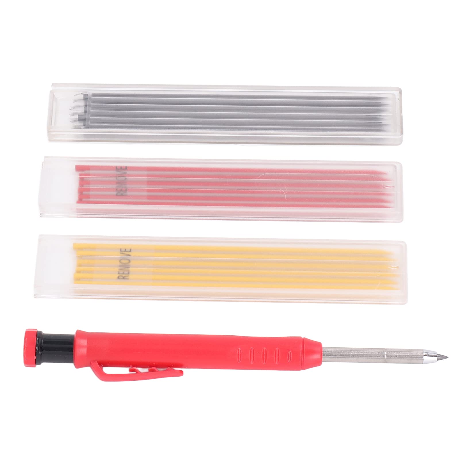 Tungsten Carbide Carpenter Pencil Set - 3 Colors, 19Pcs for Steel Marking & Woodworking