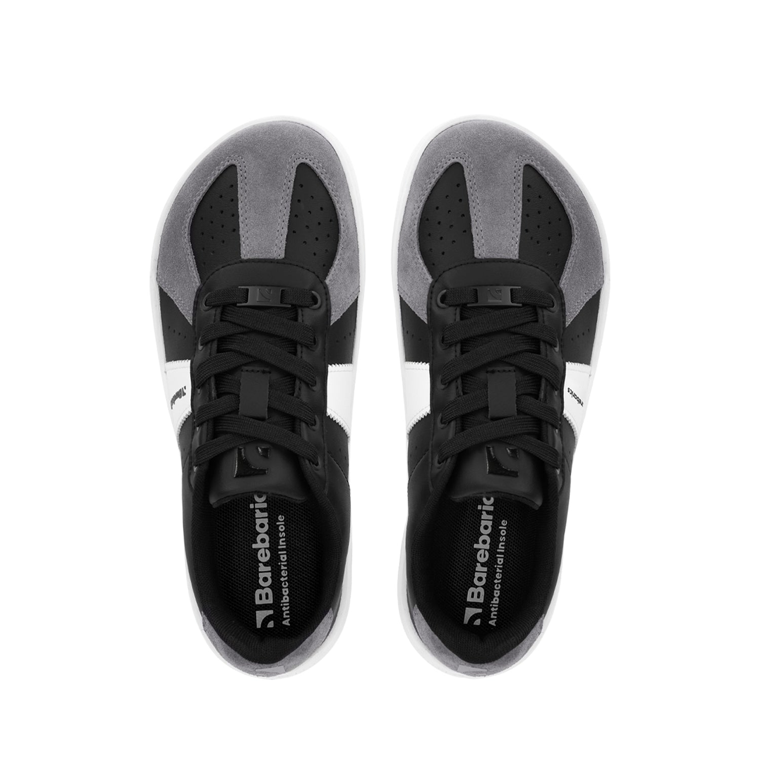 Barefoot Sneakers Barebarics Icara - Black & Dark Grey | Minimalist Running Shoes for Men & Women | Perfect for Trail Running, Gym Workouts & Everyday Comfort