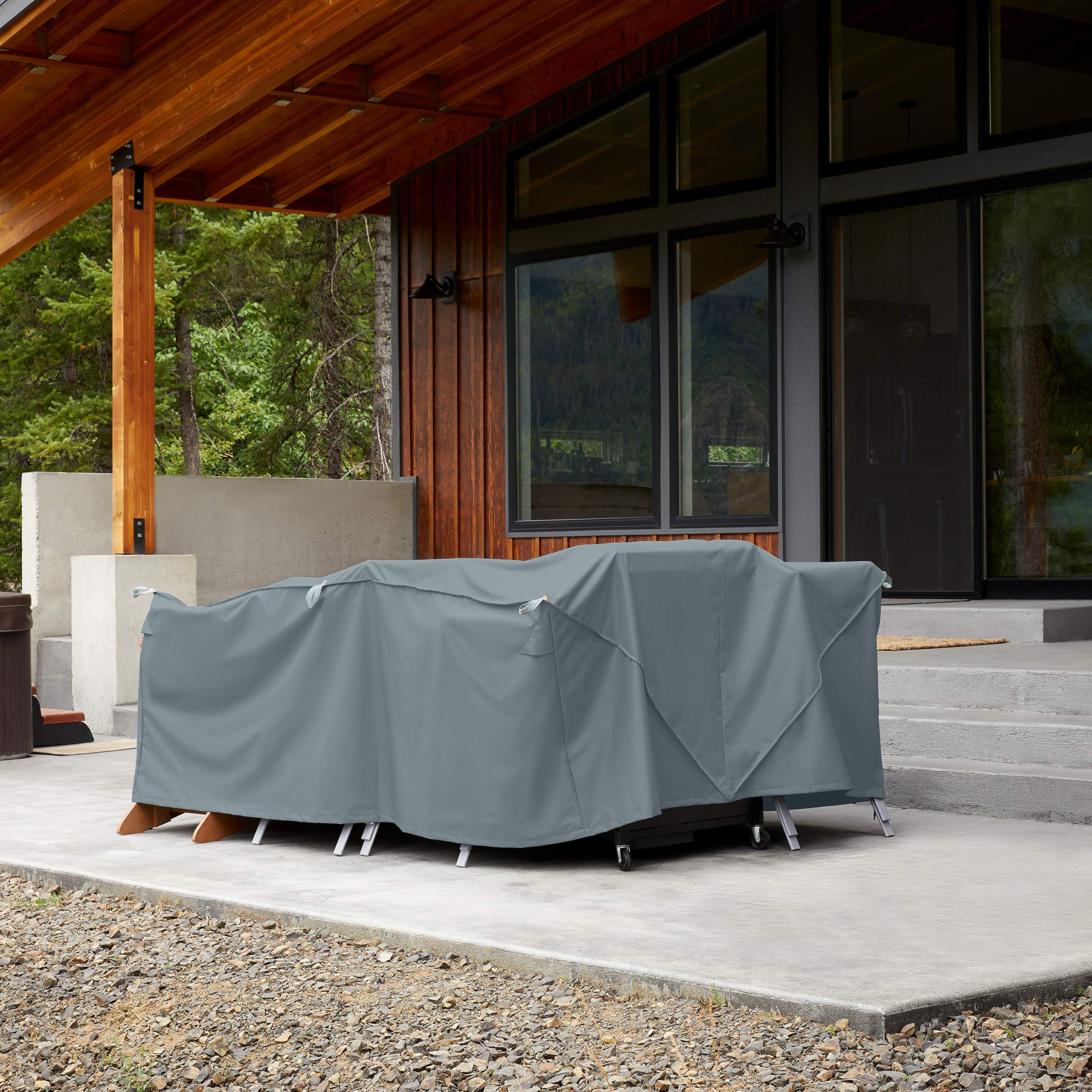 Storigami 140-Inch Water-Resistant Patio Furniture Cover – Easy Fold, Goat Tan – Outdoor Sofa & Chair Protector for Rain, Snow & UV Protection | Perfect for Decks, Gardens & Poolside