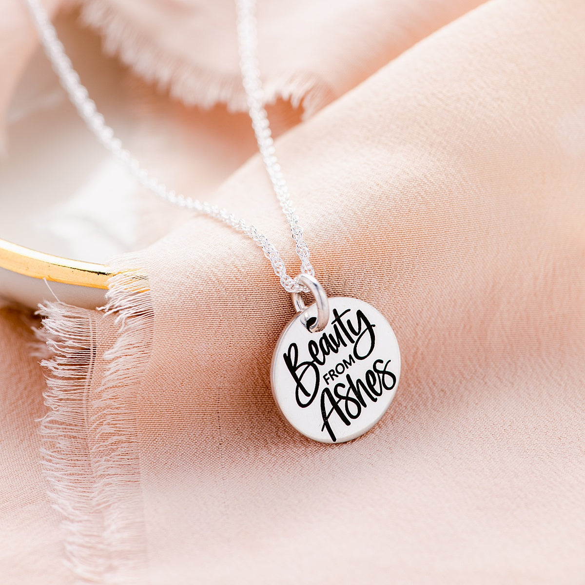 Isaiah 61:3 Sterling Silver Pendant Necklace - Beauty from Ashes Bible Verse Jewelry for Women | Religious Gift, Faith-Based Accessory for Church, Prayer & Daily Wear
