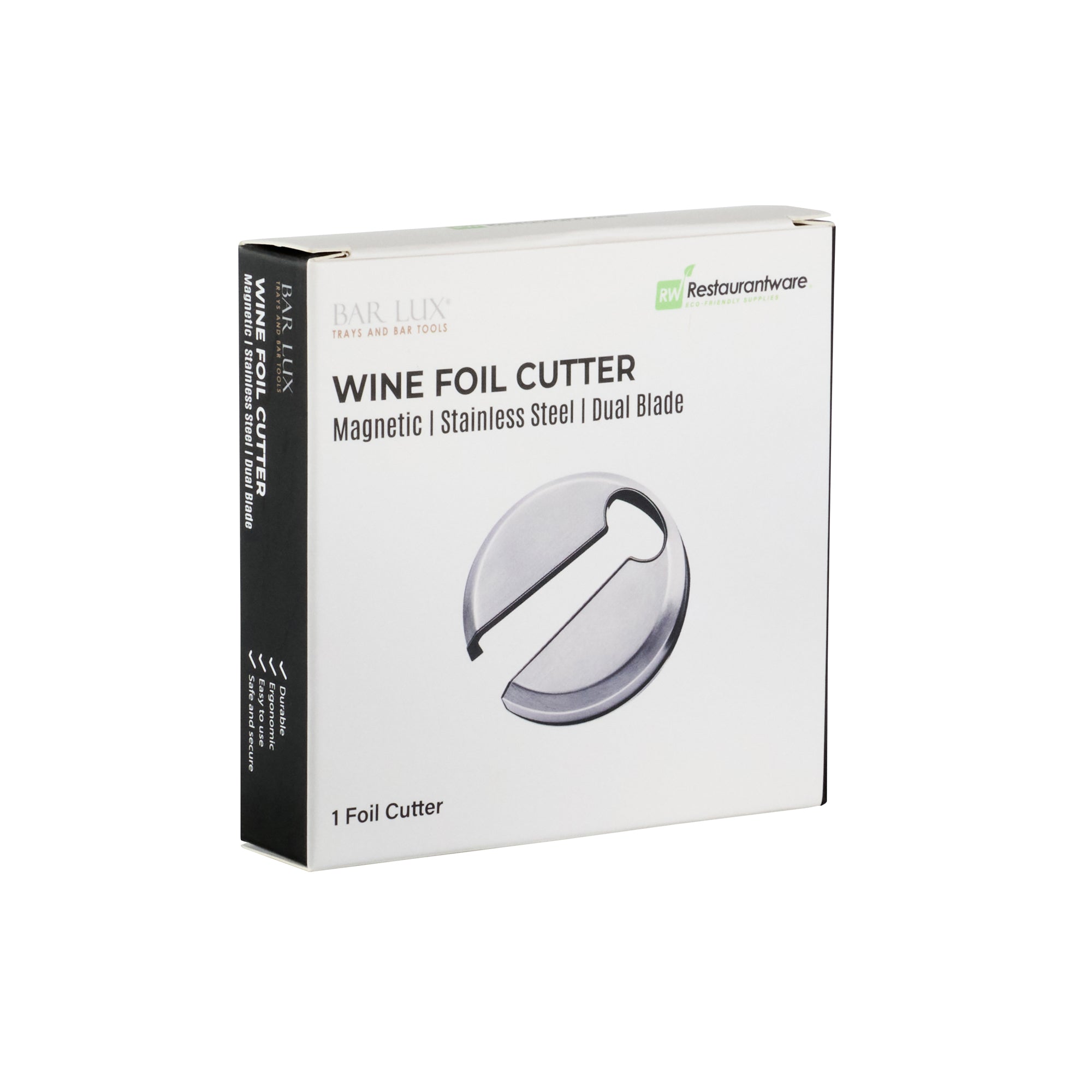 Premium Stainless Steel Wine Foil Cutter with Magnetic Base - 1 Count Box - Perfect for Home Bars, Wine Tasting & Gifts for Wine Lovers