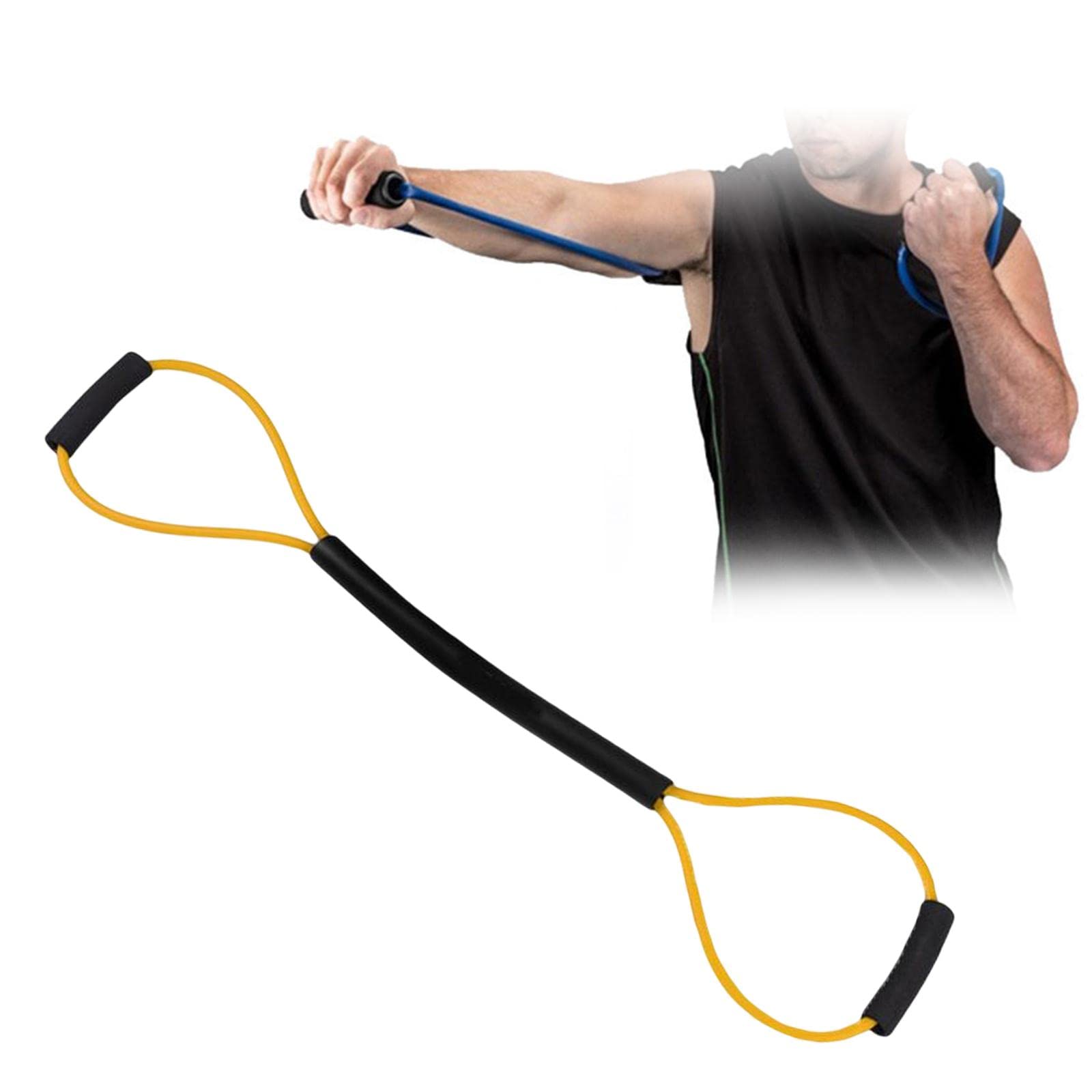B Baosity Exercise Resistance Bands with Comfort Handles - Strength Training Tension Ropes for Women, MMA, Shadow Boxing & Indoor Fitness - Perfect for Home Workouts, Yoga & Cross Training
