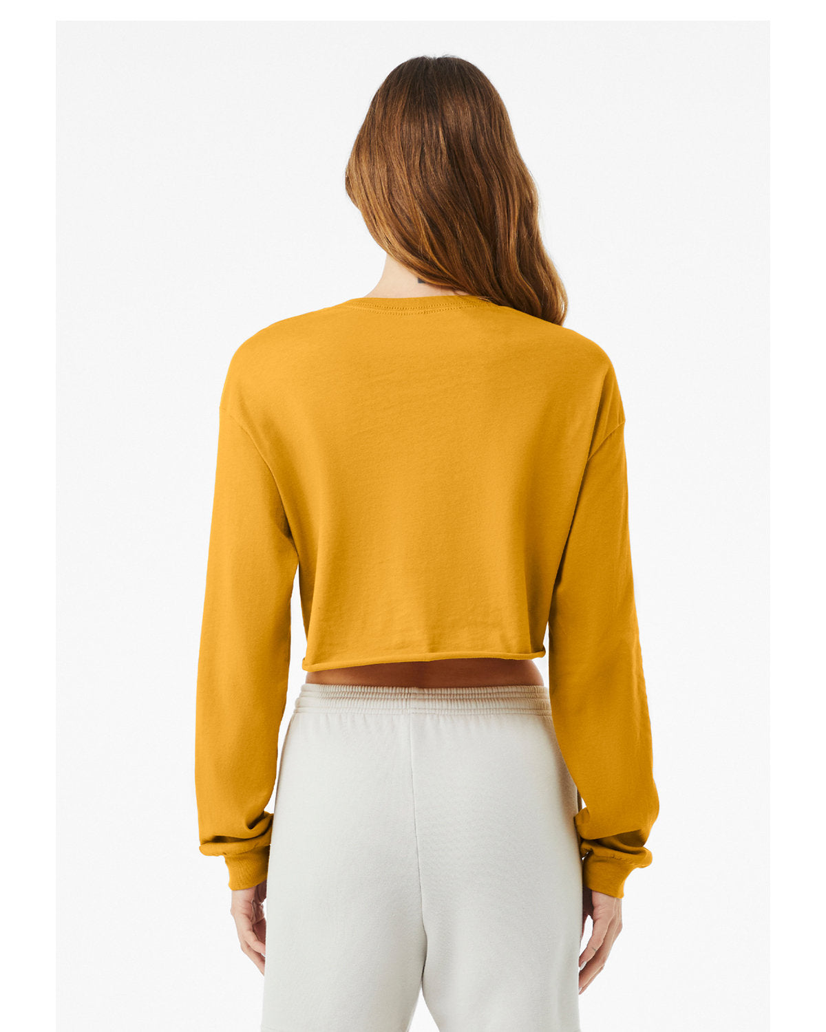 Bella + Canvas 6501B Women's Cropped Long Sleeve T-Shirt - Soft Cotton Tee for Casual Wear, Workout & Layering