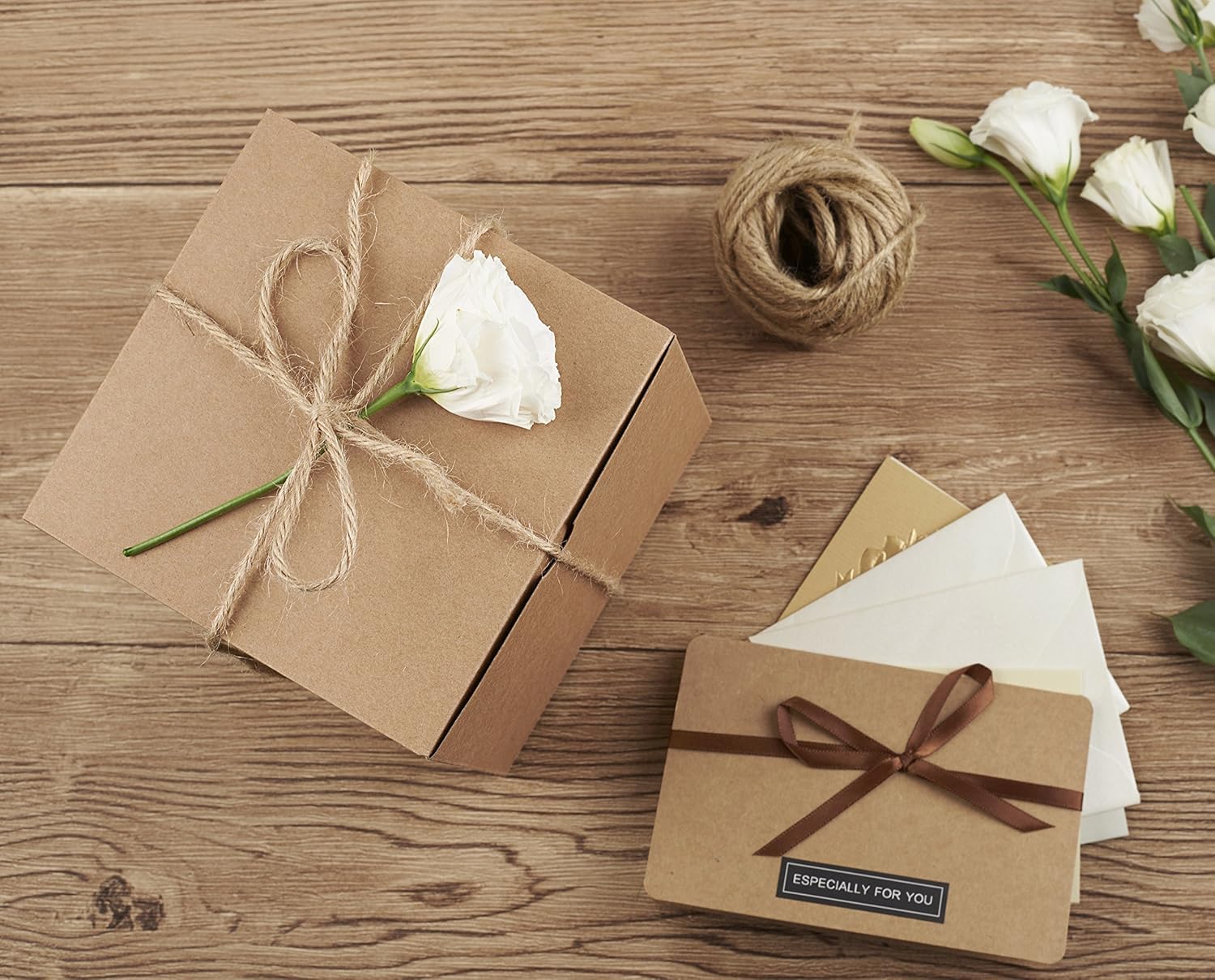 300 Pack 6x6x6 Inch Kraft Brown Small Cardboard Gift Boxes with Lids - Bulk Wedding, Bridal, Party, Groomsmen & Bridesmaid Proposal Gift Boxes - Perfect for Cupcake Packaging, Present Wrapping & Special Occasions