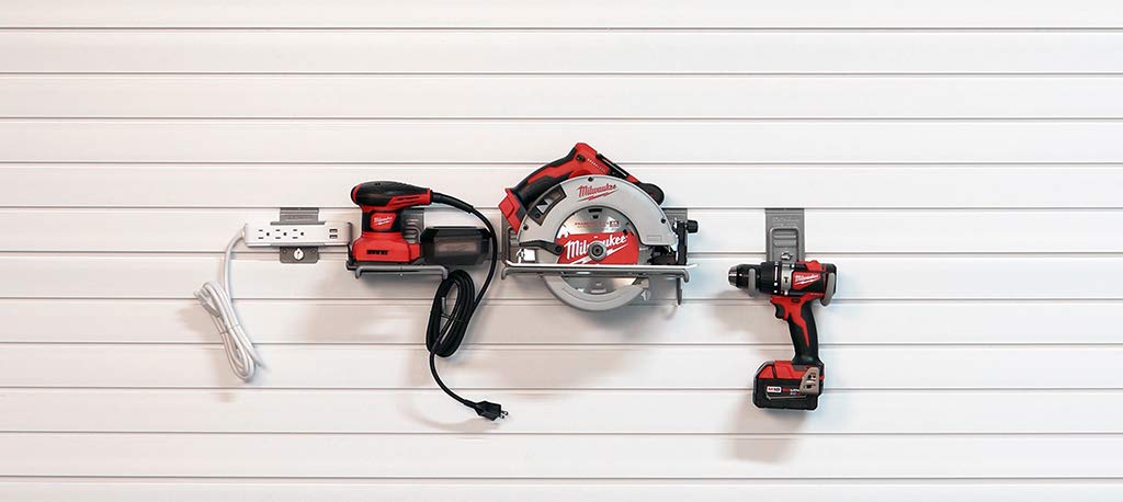 4-Piece Basic Power Tool Accessory Hook Set - Heavy Duty Hanging Organizer for Drills, Saws & Workshop Tools (Garage, DIY Projects, Tool Storage)