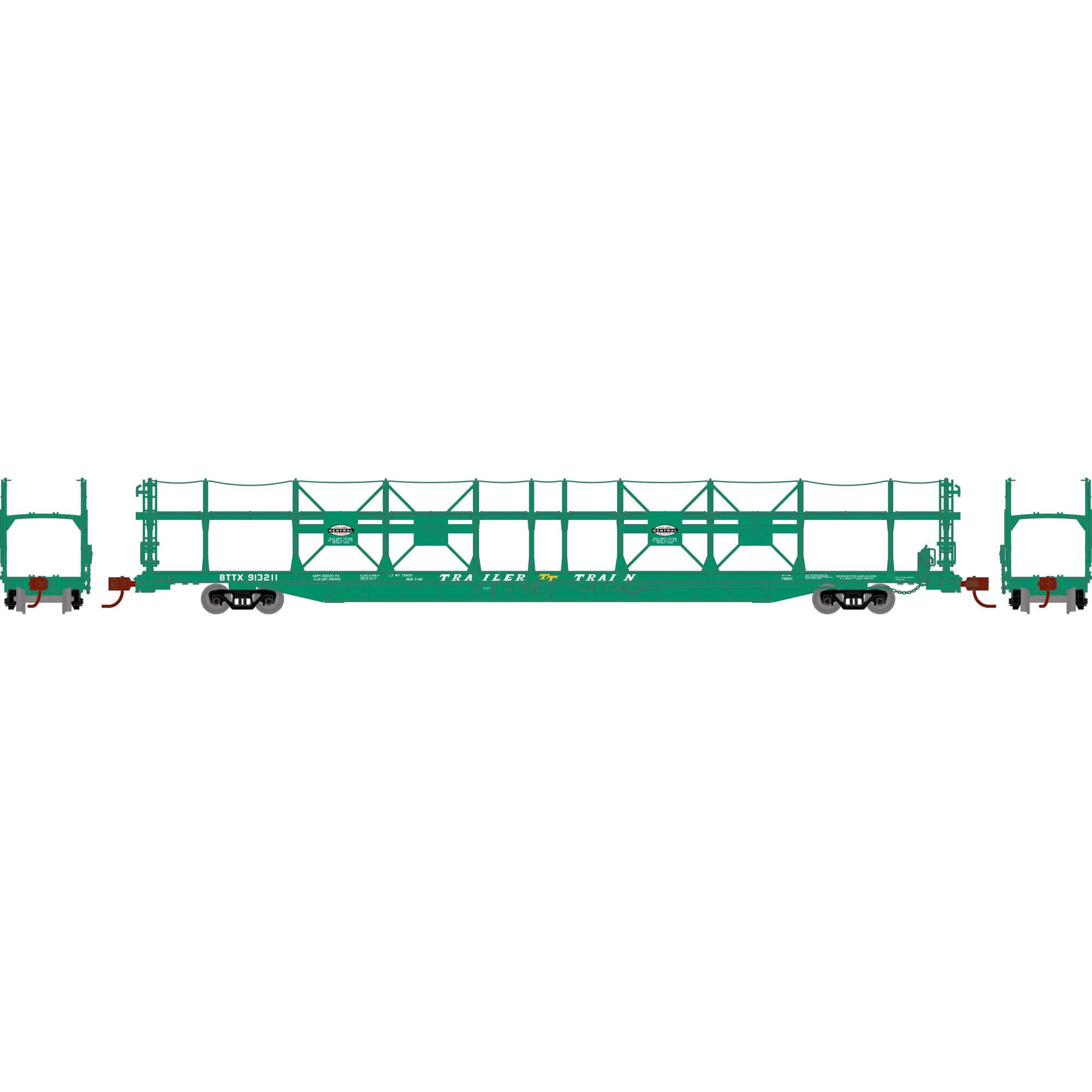 Athearn N Scale F89-F Bi-Level Auto Rack NYC/BTTX #913211 ATH15031 Model Train Rolling Stock for Train Layouts and Collectors