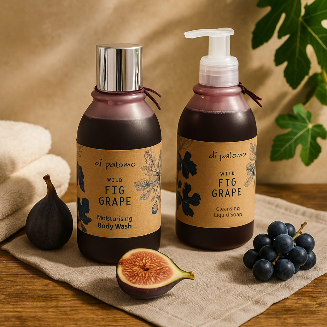 Di Palomo Wild Fig & Grape Scented Body Wash - 8.1oz/240ml - Luxury Moisturizing Shower Gel for Men & Women - Perfect for Daily Use, Spa Days & Gift Giving