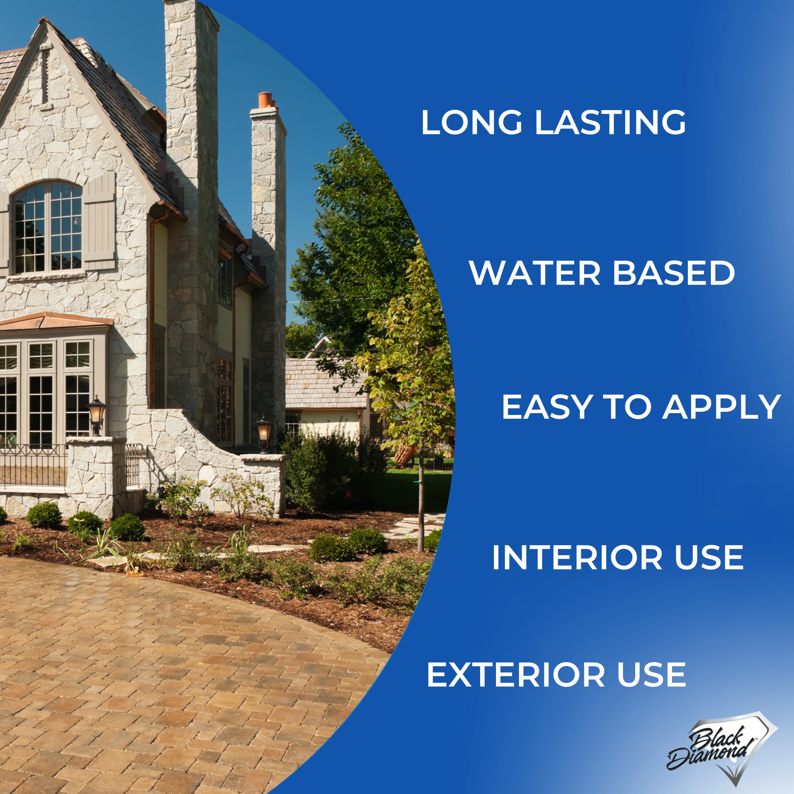 Premium Color Enhancer & Sealer for Natural Stone & Pavers - Enhances Marble, Travertine, Limestone, Granite, Slate, Concrete, Grout, Brick & Block - Ideal for Patios, Walkways & Outdoor Landscaping Surfaces