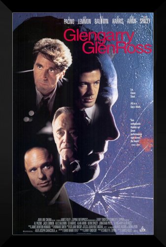 ArtDirect Glengarry Glen Ross Framed 27x40 Movie Poster - Classic Film Wall Art for Home Theater, Office Decor & Movie Memorabilia Collection