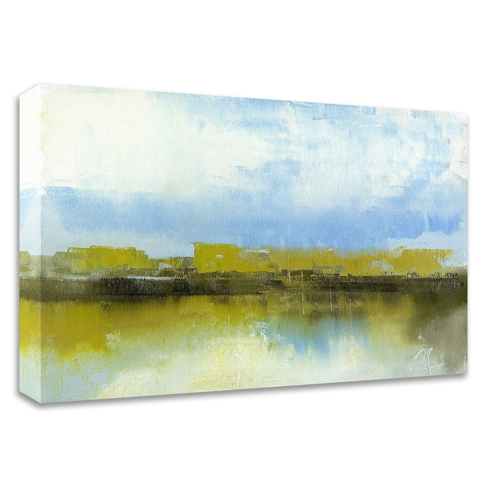 Ronda Waiksnis A Bit of Ochre Canvas Wall Art Print - Ready to Hang Modern Home Decor for Living Room, Bedroom & Office