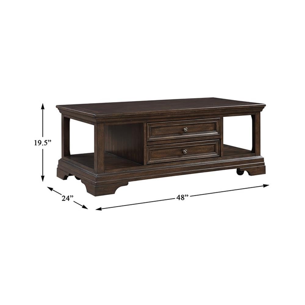 Lexicon Tobias Traditional Wooden Lift Top Coffee Table - Espresso Finish - Perfect for Living Room, Home Office & Small Spaces