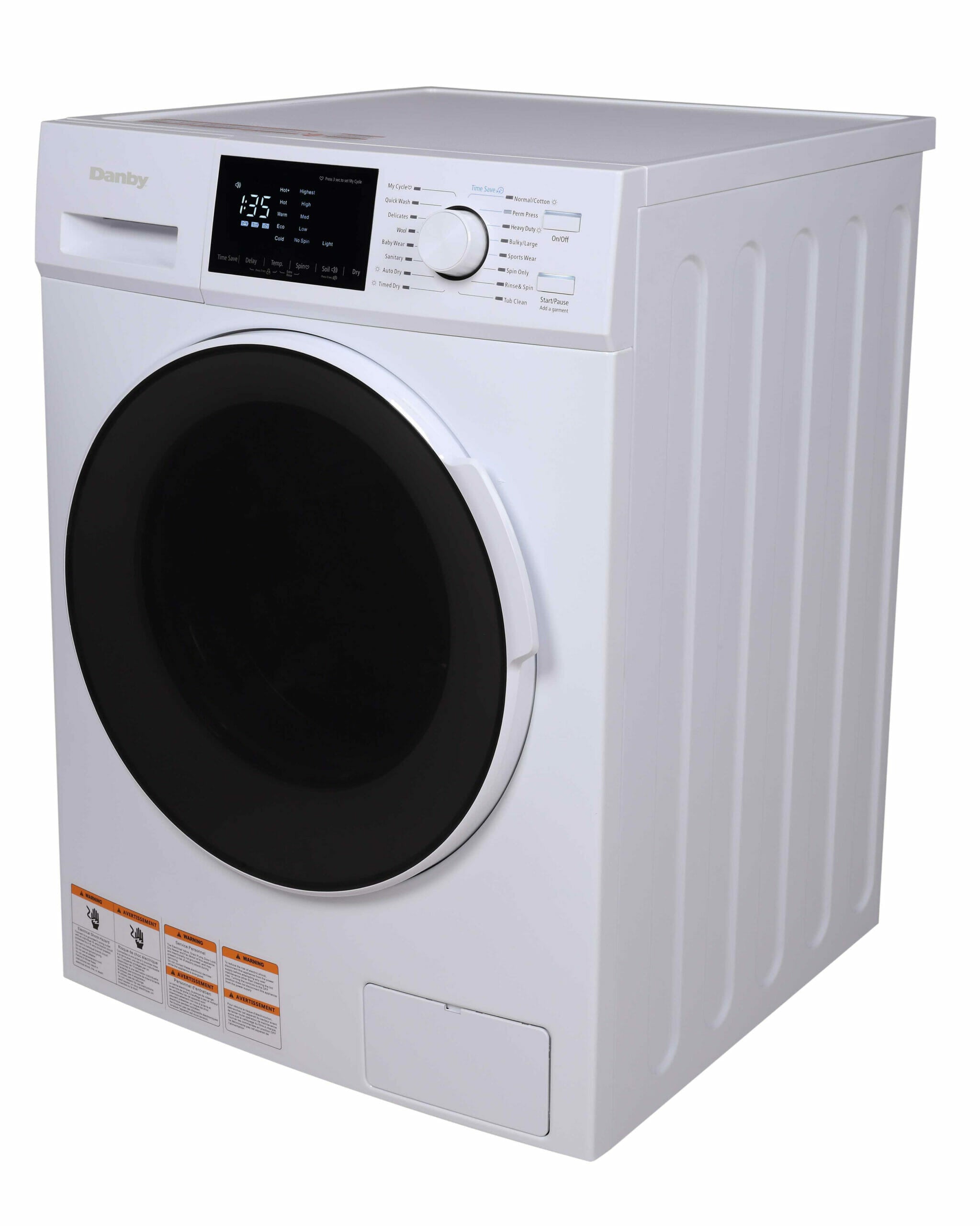 Danby DWM120WDB 3.2 cu ft Compact All-in-One Washer and Ventless Dryer - White - Perfect for Apartments, RVs & Small Spaces