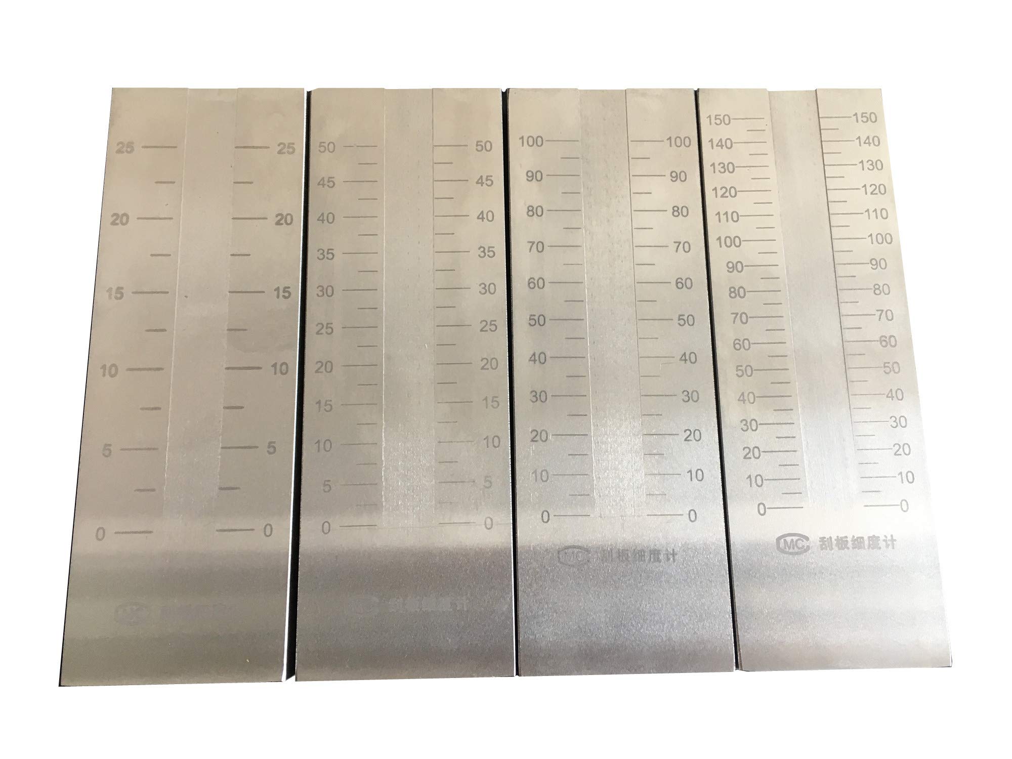 Precision Fineness Gauge Grindometer - ISO Standard Grindness Tester 0-25/50/100/150μm (0-100μm) for Paint, Ink & Coating Quality Control | Lab & Industrial Use