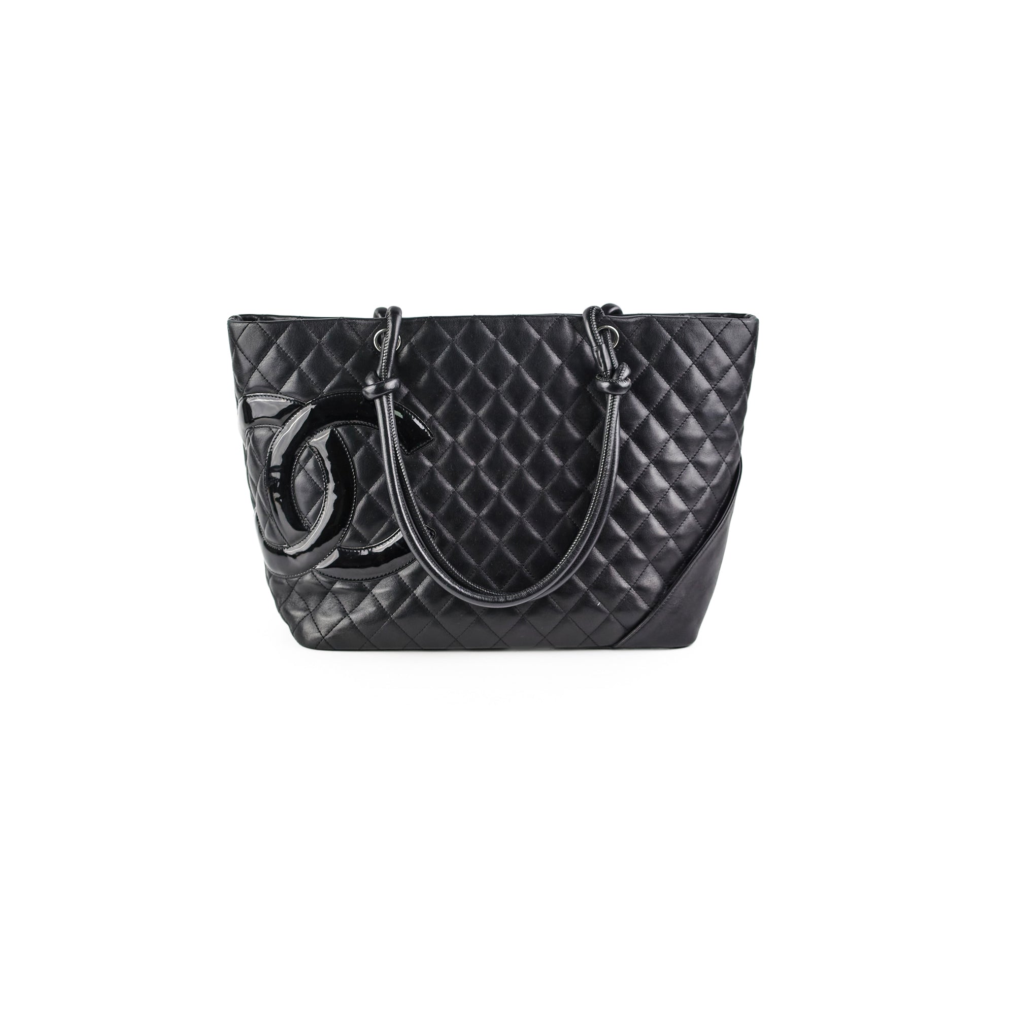Chanel Cambon Black Leather Tote Bag for Women - Luxury Designer Handbag for Work, Travel & Everyday Use