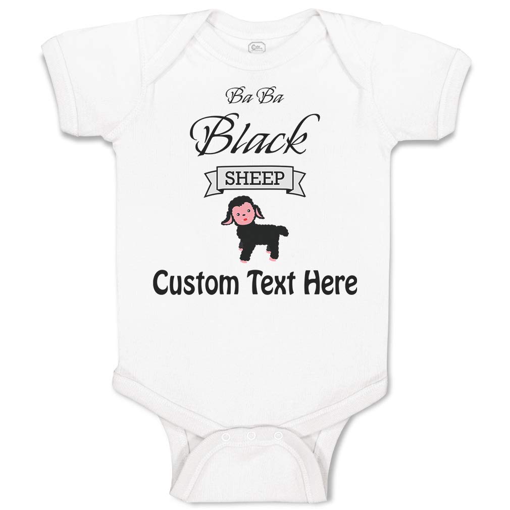 Custom Baby Bodysuit - Black Sheep Farm Design - Funny Cotton Onesie for Boys & Girls | Perfect for Family Photos, Baby Showers & Everyday Wear