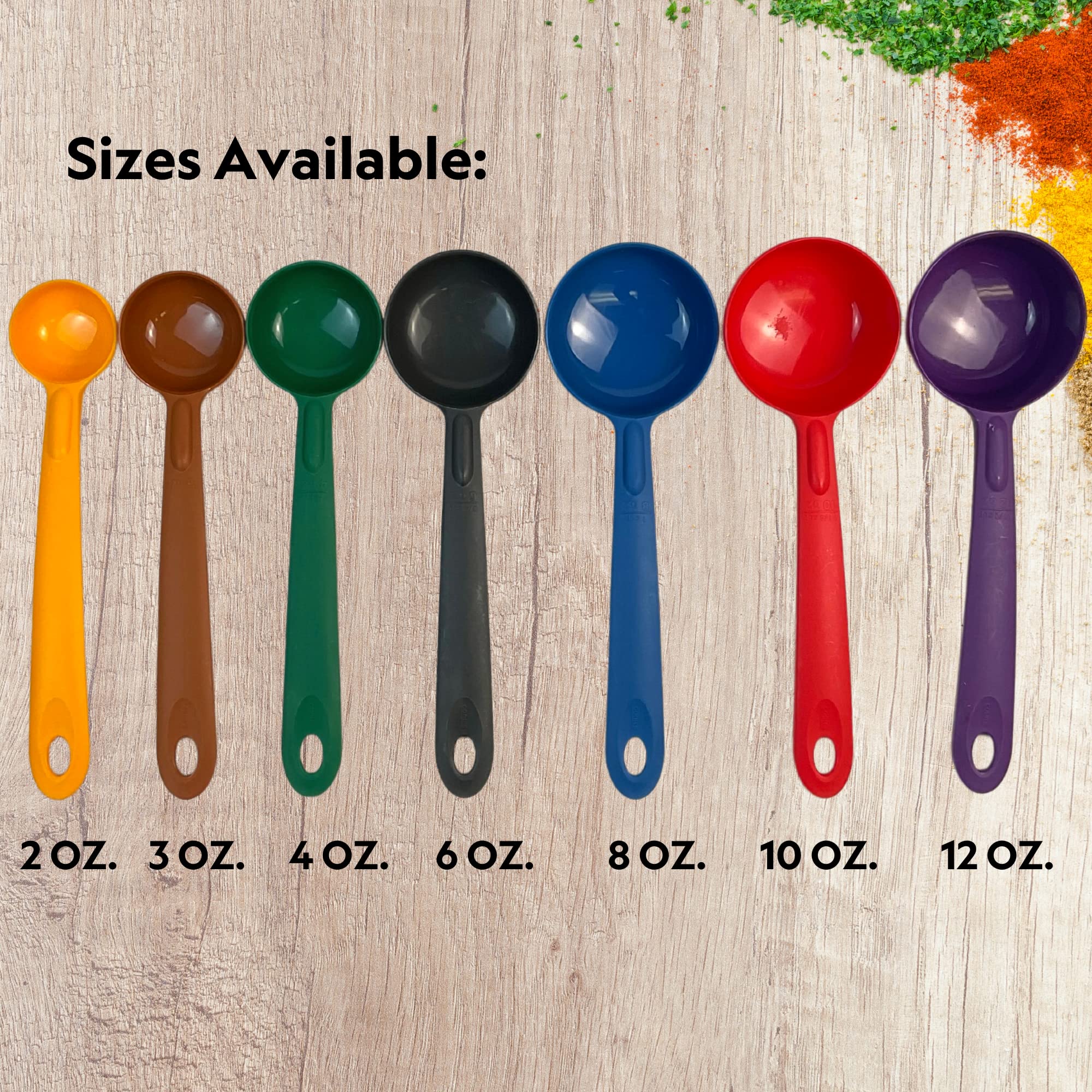 Rite-Size 2 oz. Solid Round Circle Server Portion Utensil - Heat-Resistant Copolymer Plastic Professional Cooking Tool for Baking, Catering & Food Service (Yellow) - Perfect for Portioning Butter, Ice Cream & Cookie Dough