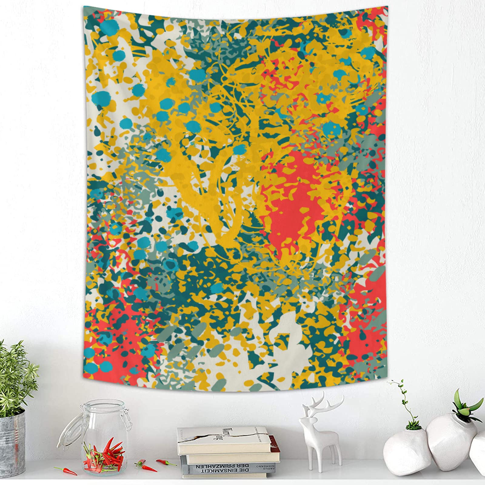 TropicalLife Nixux Abstract Art Graffiti Wall Tapestry - 40x60 Inch Aesthetic Bedroom Decor, Bohemian Polyester Wall Hanging for Dorm, Living Room & Home Decoration | Perfect for Hippie Style, Teen Room & Festival Decor