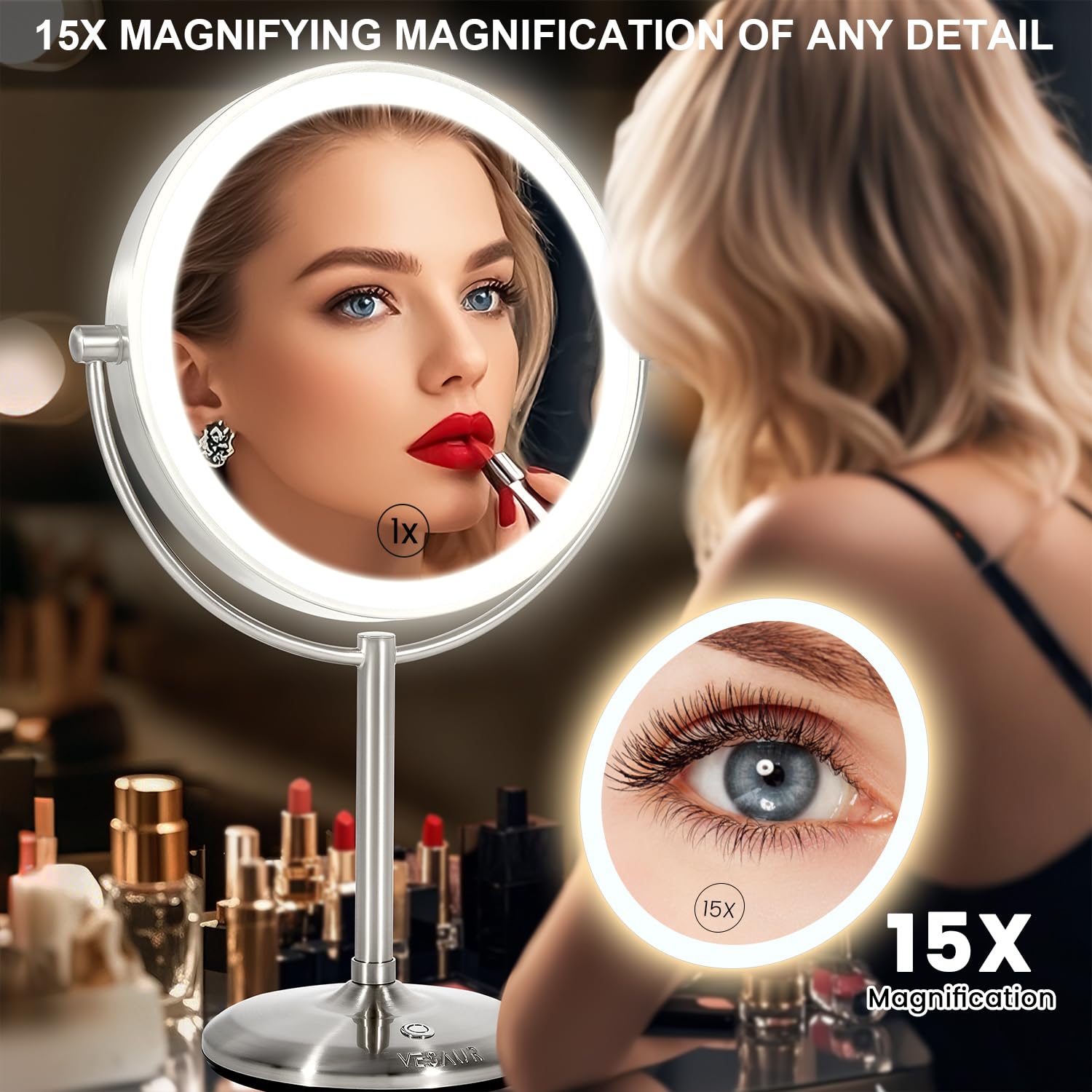 15X Magnifying Mirror with Light - 9