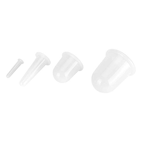 Premium Silicone Vacuum Cups for Pain Relief & Burns Prevention - Soft Skin-Friendly Suction Cupping Therapy Set with Scratch-Resistant Design - Perfect for Home Spa, Massage & Relaxation (White)